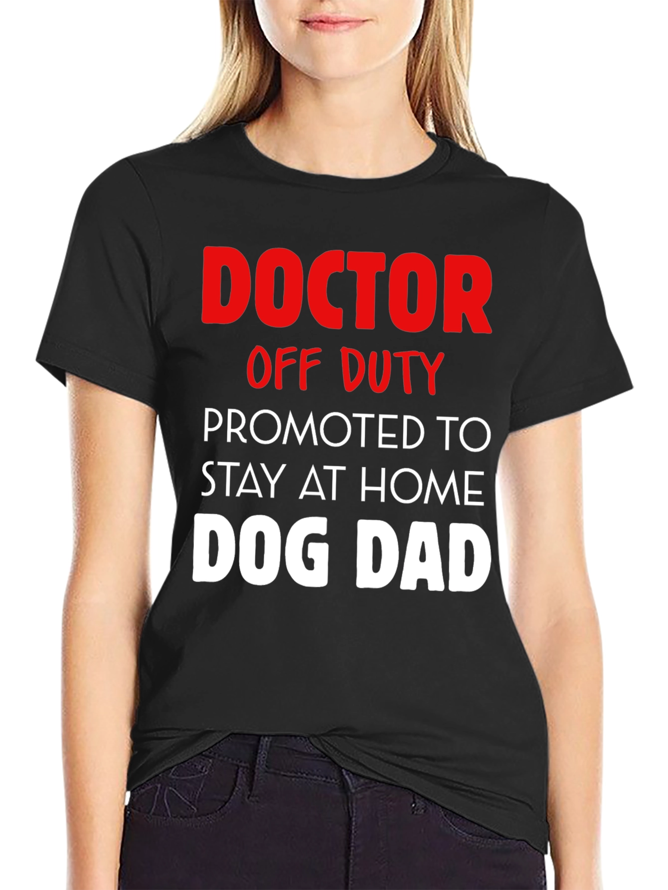 Doctor Off Duty Dog Dad Graphic Tee