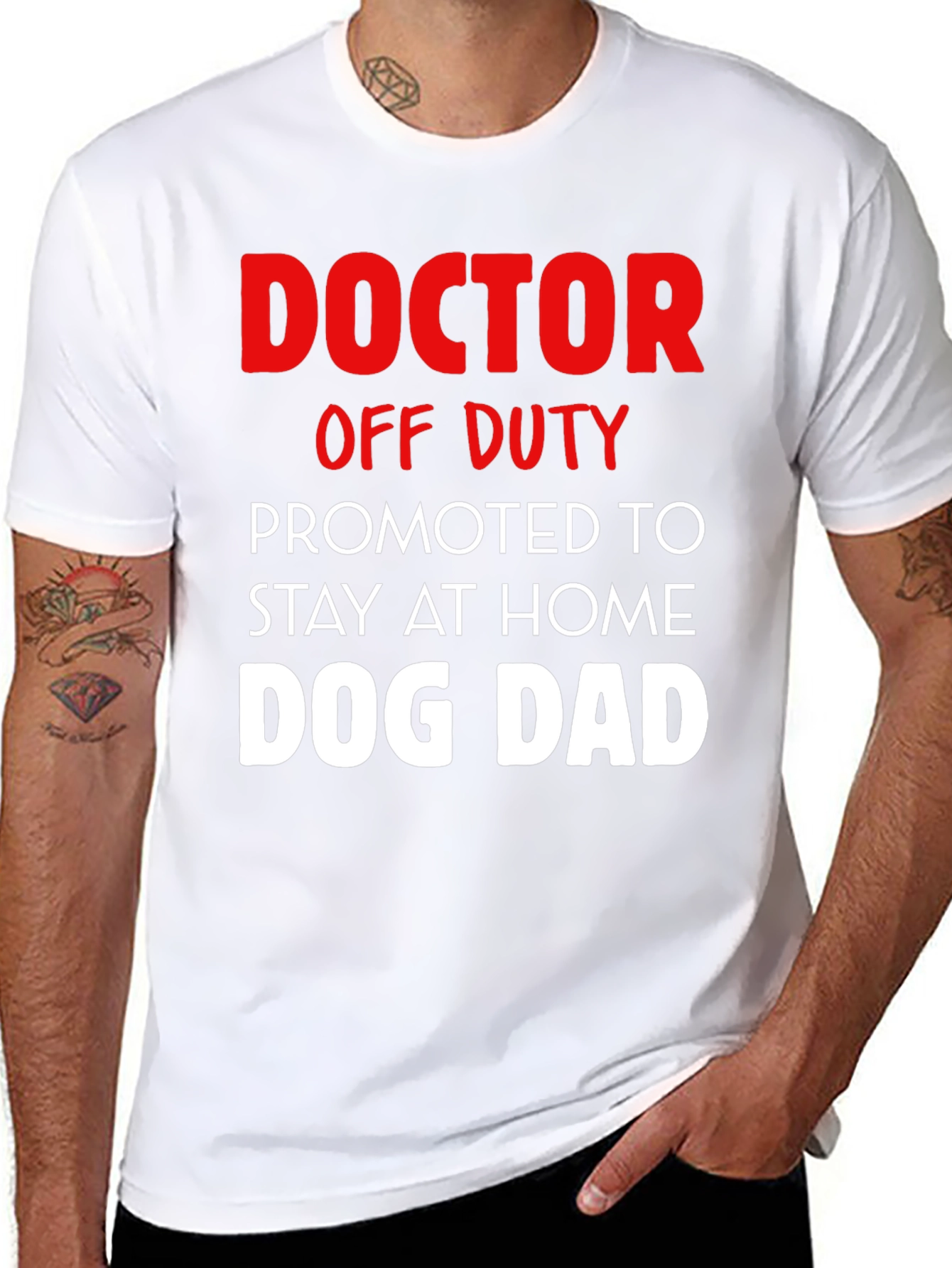 Doctor Off Duty Dog Dad Graphic Tee