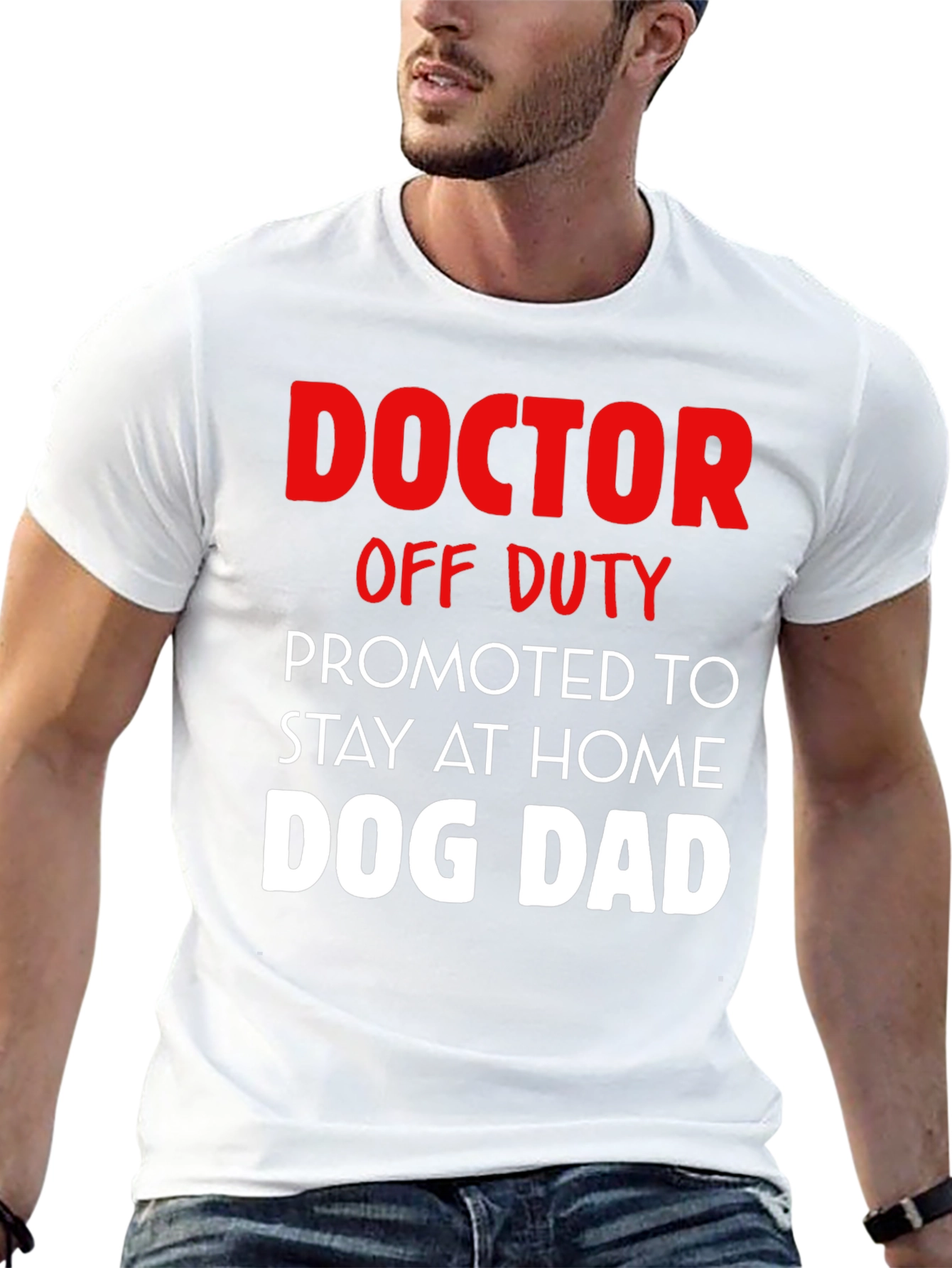 Doctor Off Duty Dog Dad Graphic Tee