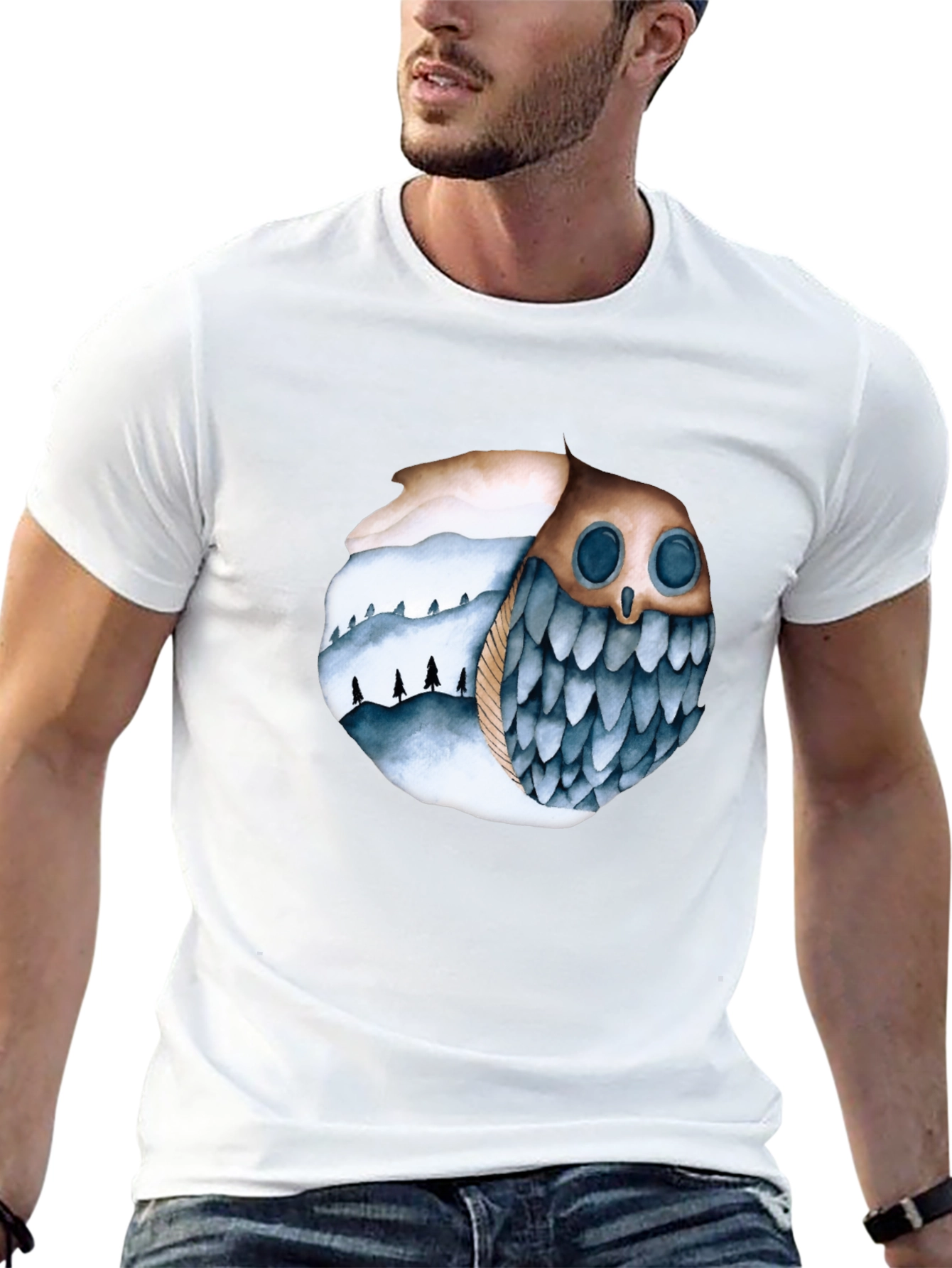 Owl and Mountain T-Shirt