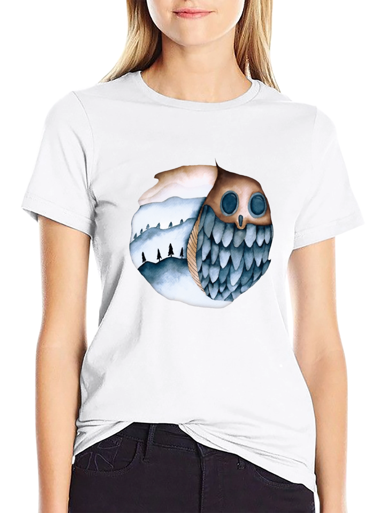 Owl and Mountain T-Shirt