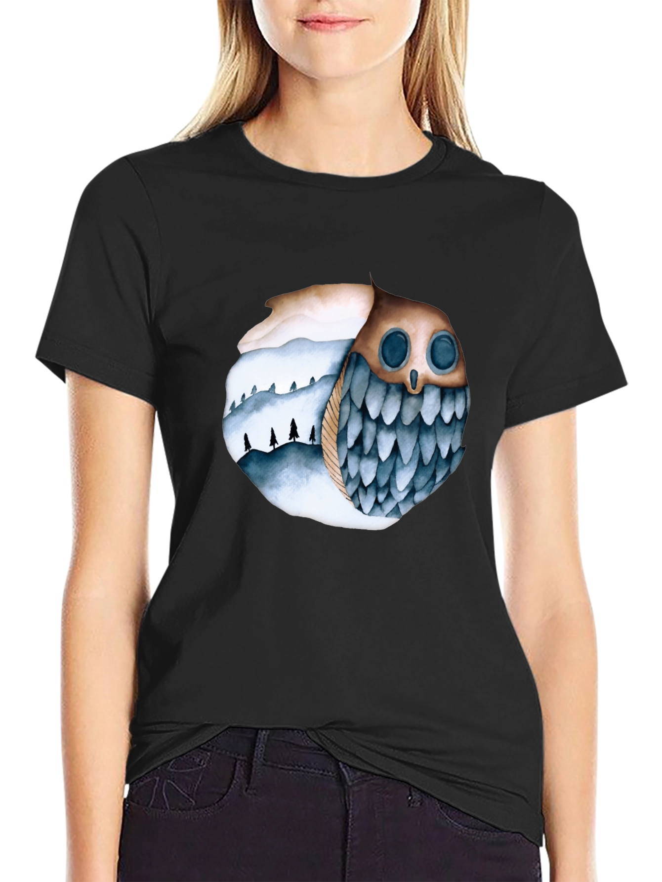 Owl and Mountain T-Shirt