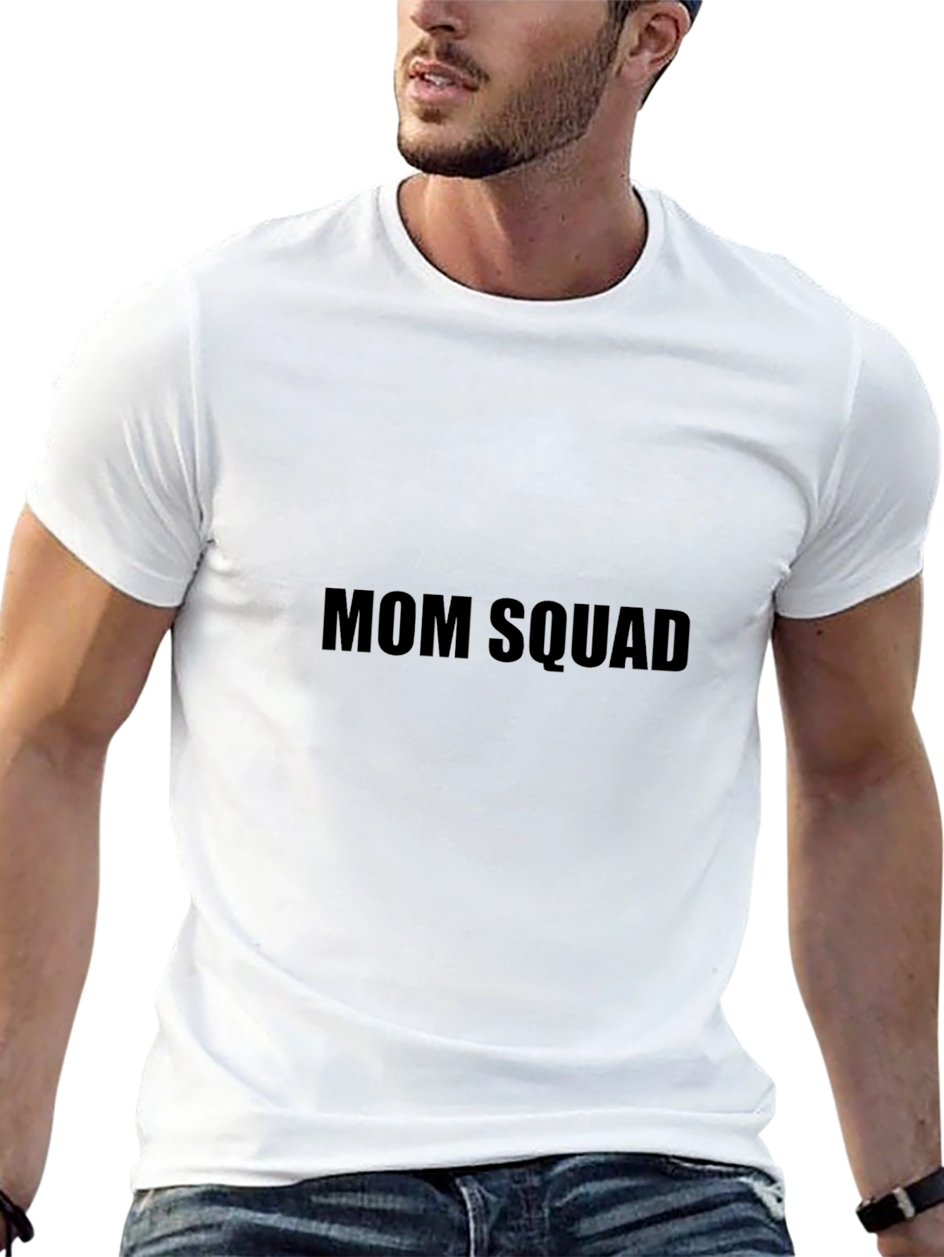 Mom Squad Black Crew Neck T-Shirt
