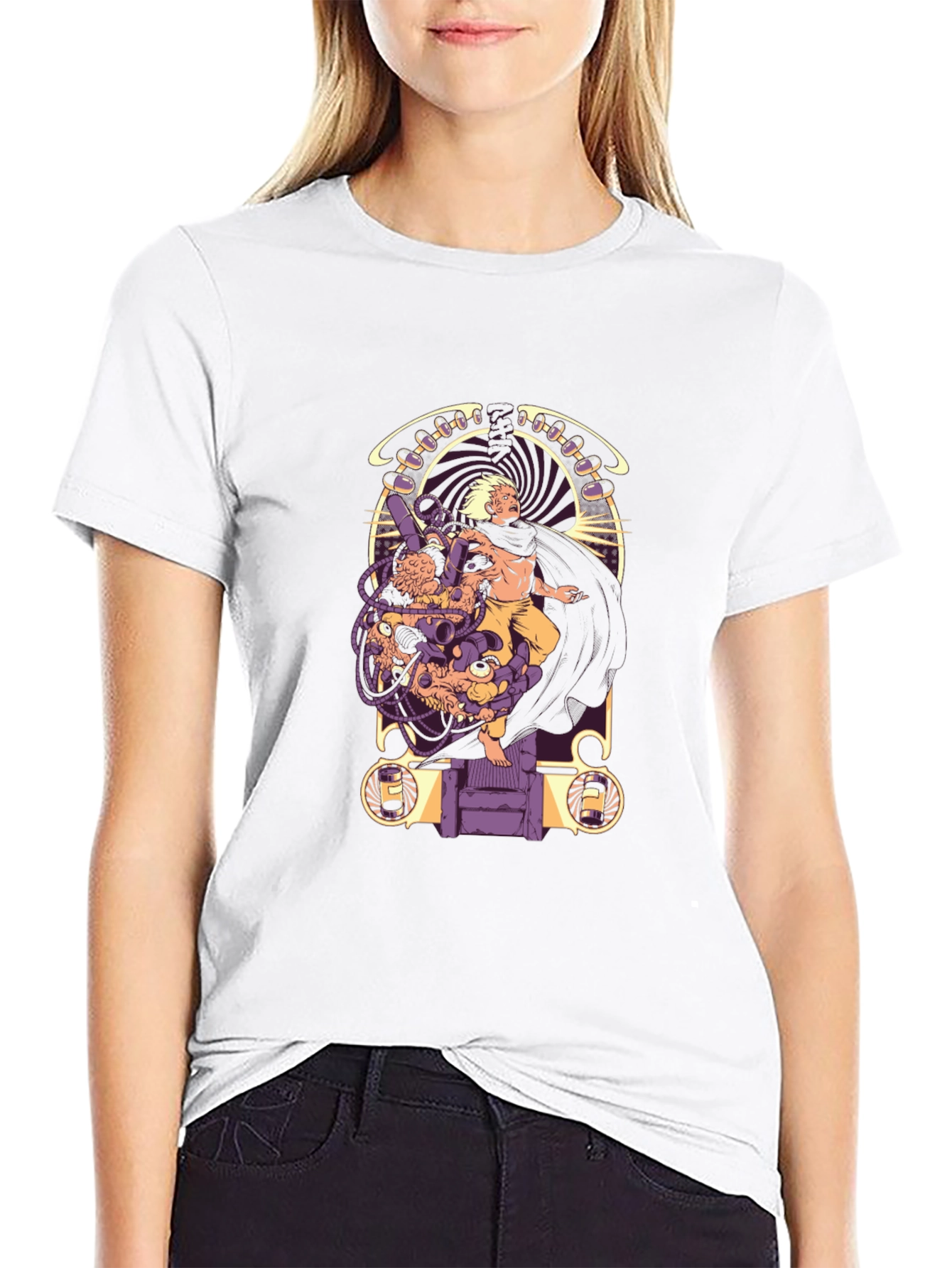 Graphic Tee - Sci-Fi Hero Art Nouveau Style