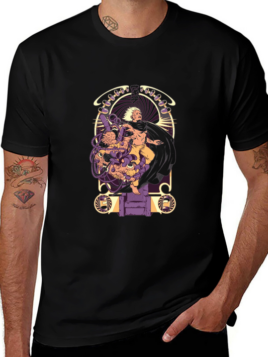 Graphic Tee - Sci-Fi Hero Art Nouveau Style