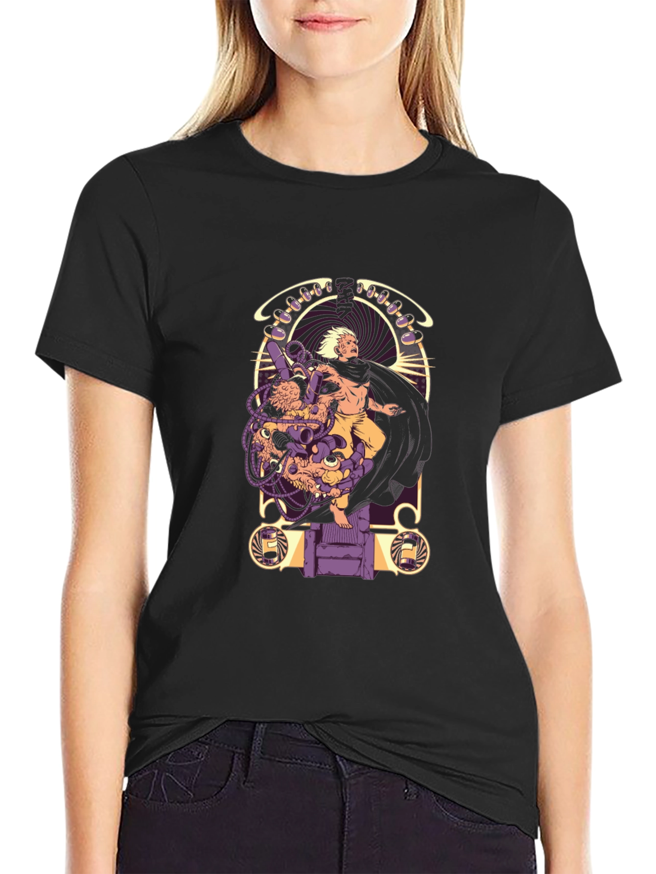 Graphic Tee - Sci-Fi Hero Art Nouveau Style