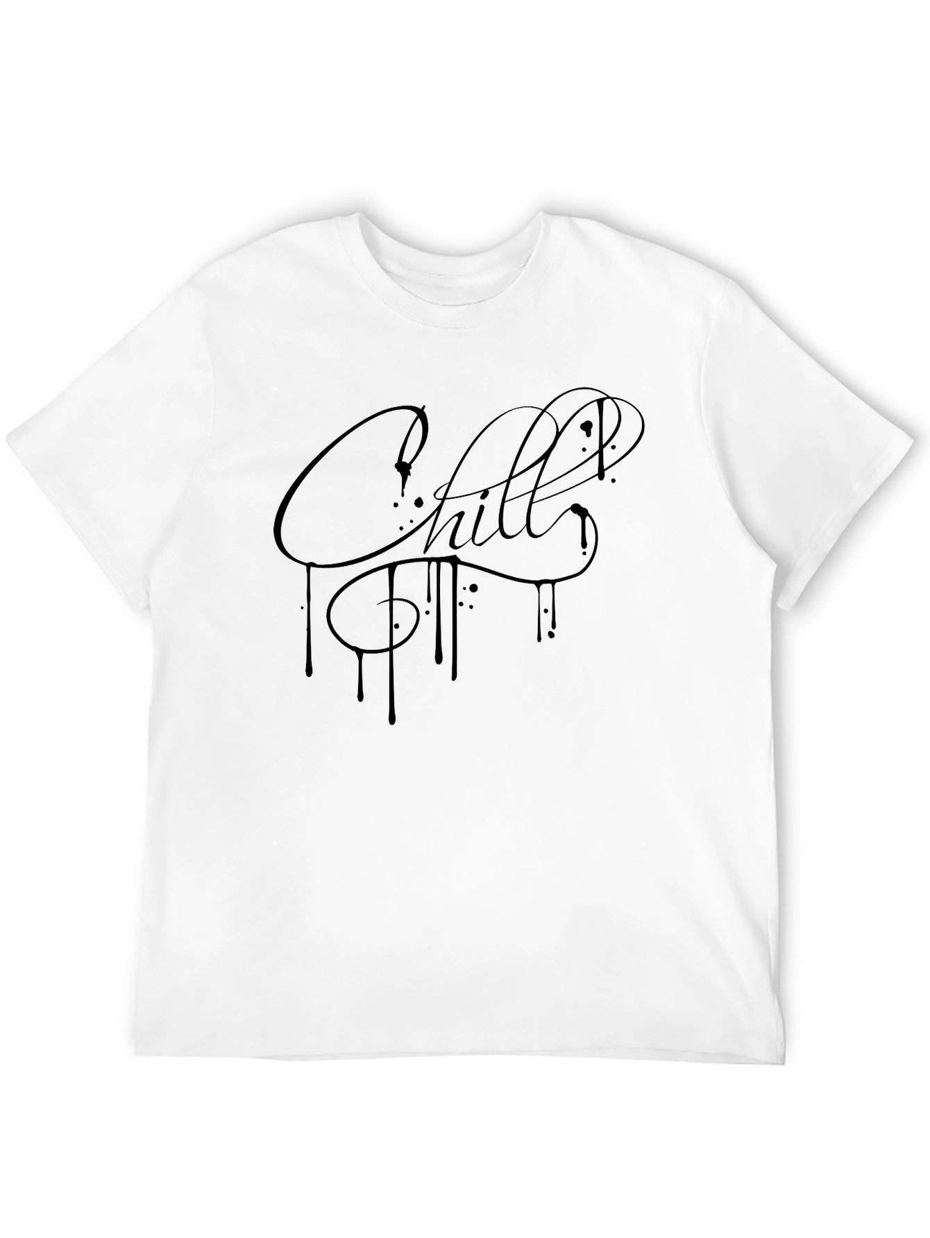 Chill Black Graphic Tee - Casual Streetwear Style