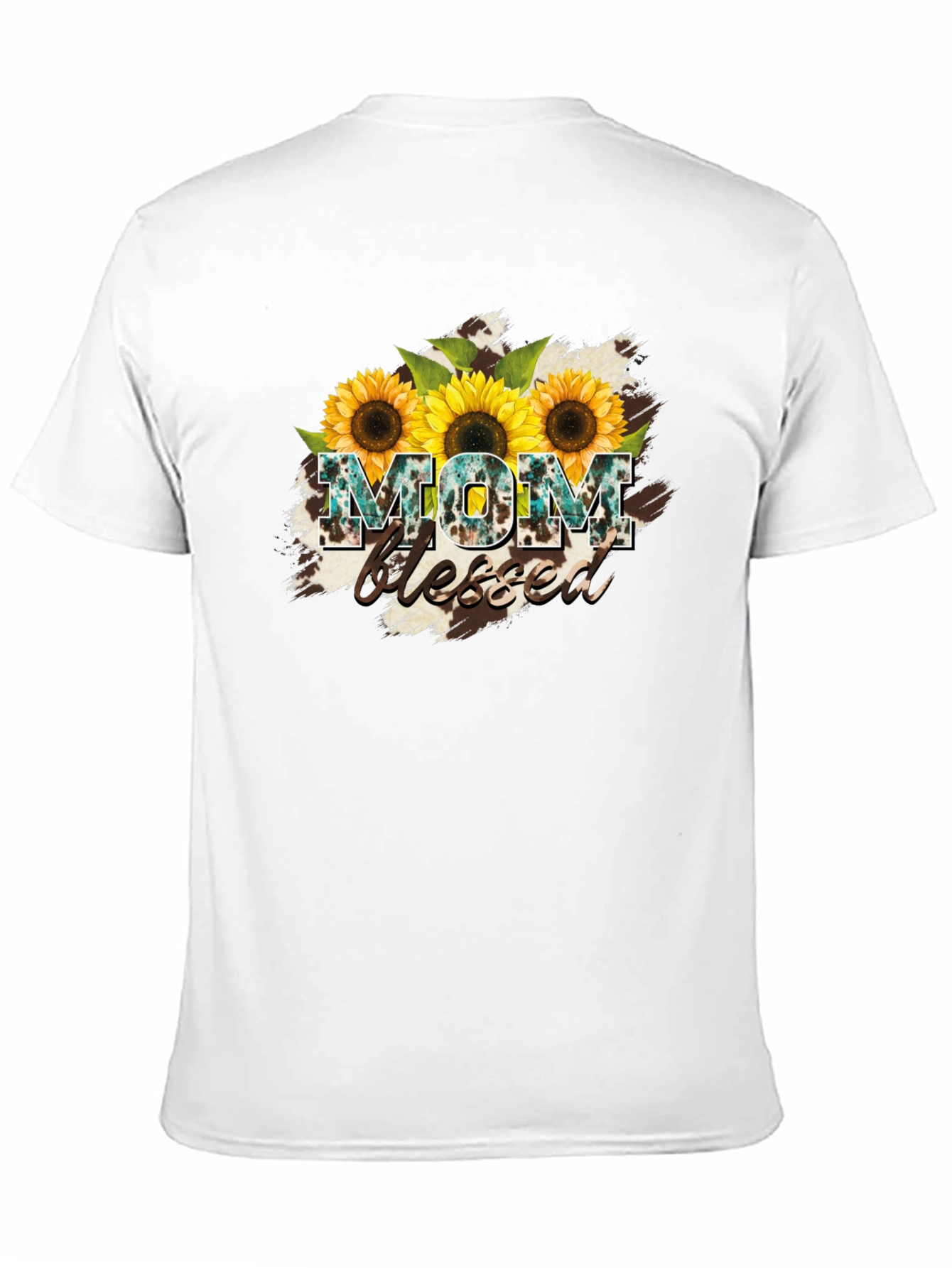 Mom Blessed Sunflower Graphic T-Shirt