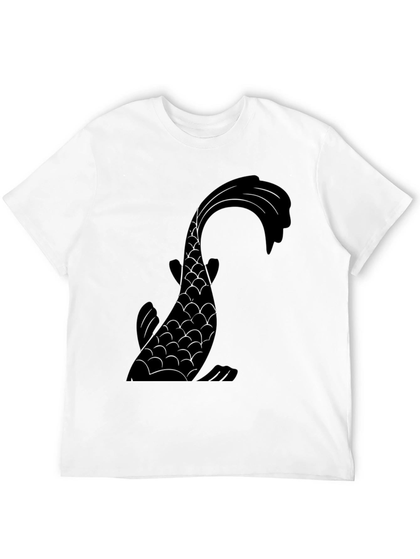 Koi Fish Graphic Tee - Stylish Black T-Shirt