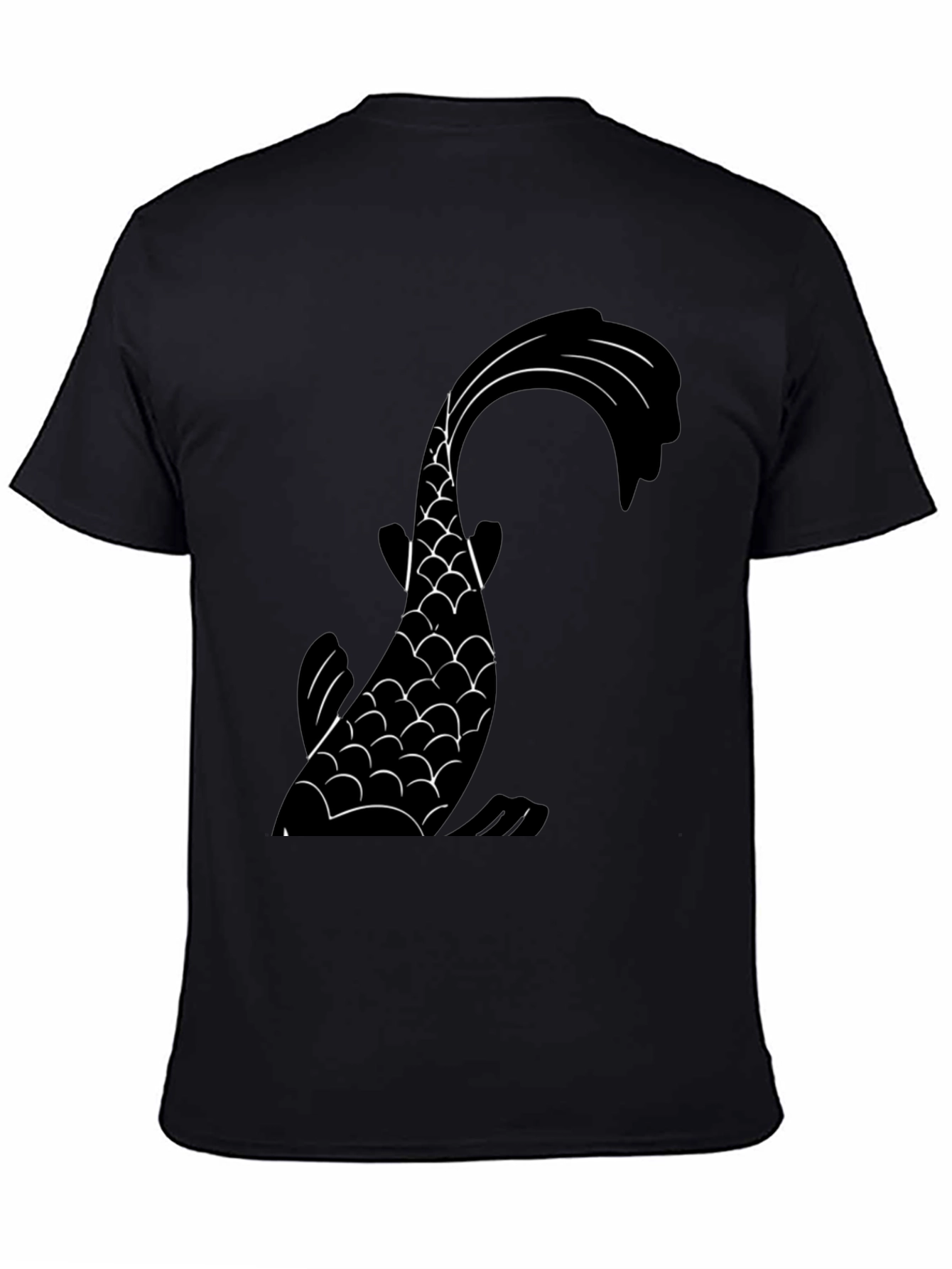 Koi Fish Graphic Tee - Stylish Black T-Shirt