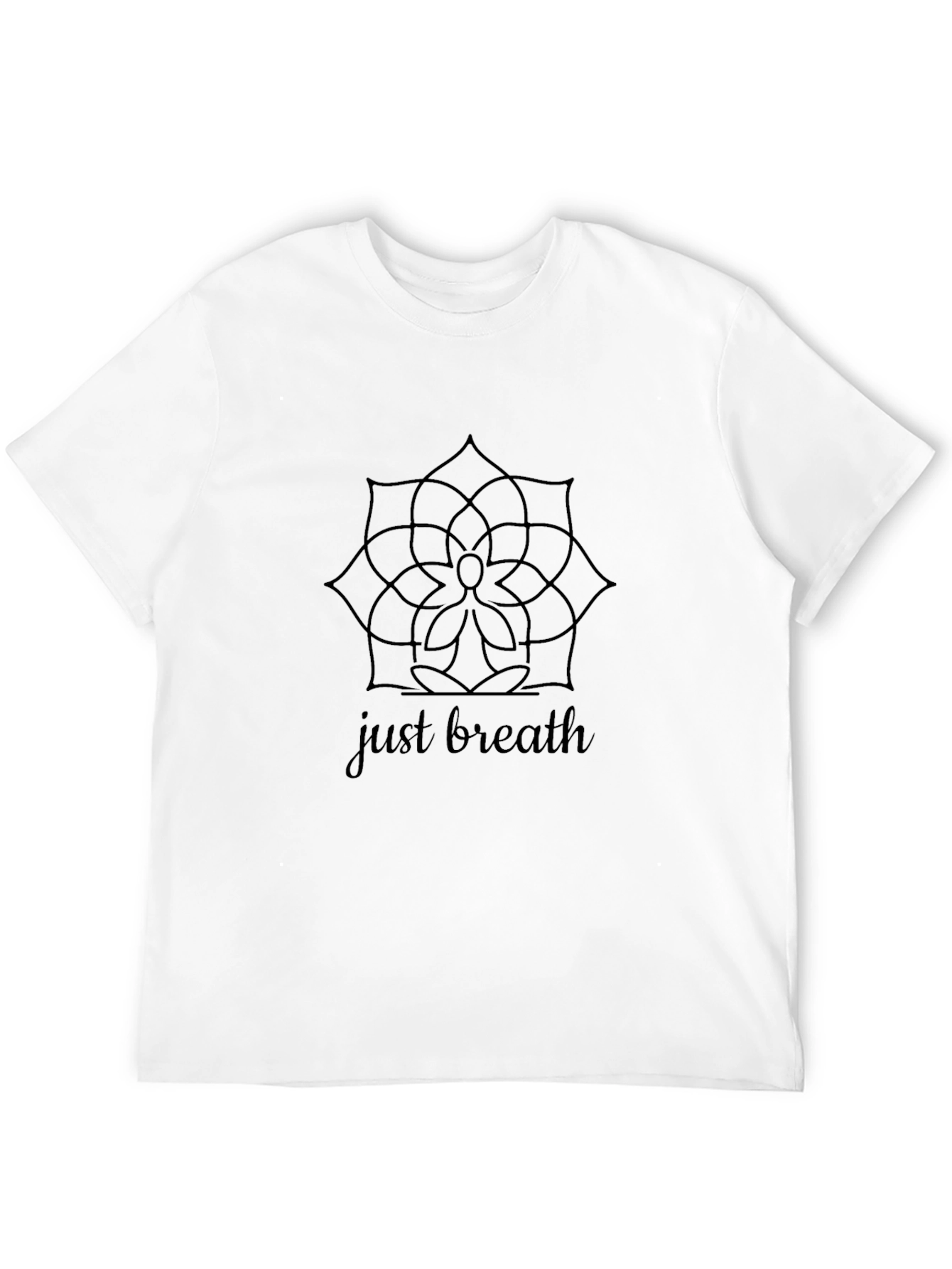 Just Breathe Graphic Tee - Black