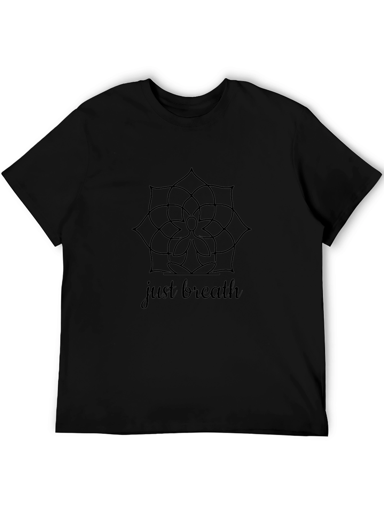 Just Breathe Graphic Tee - Black