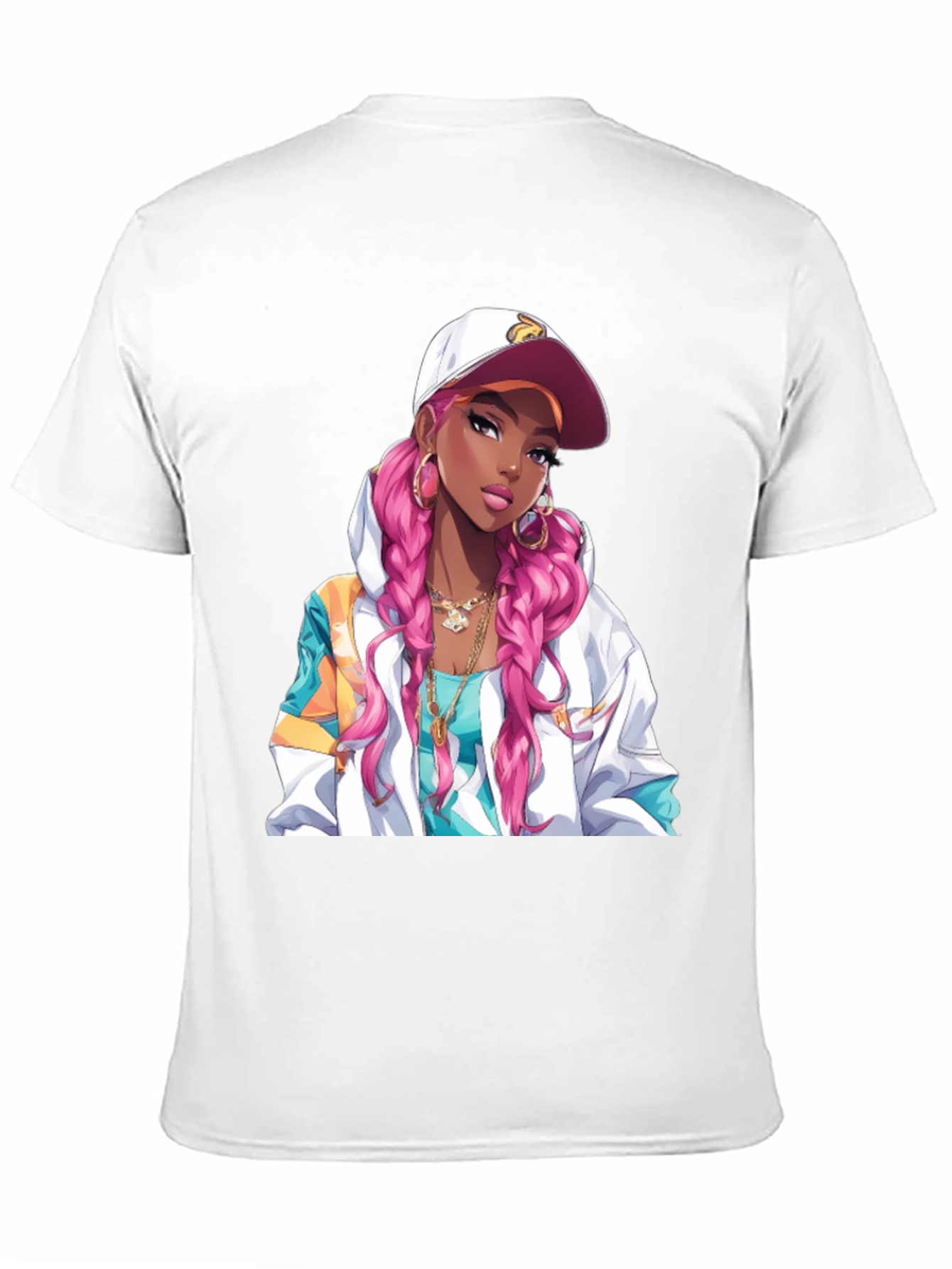 Anime Girl Graphic Tee - Black T-Shirt