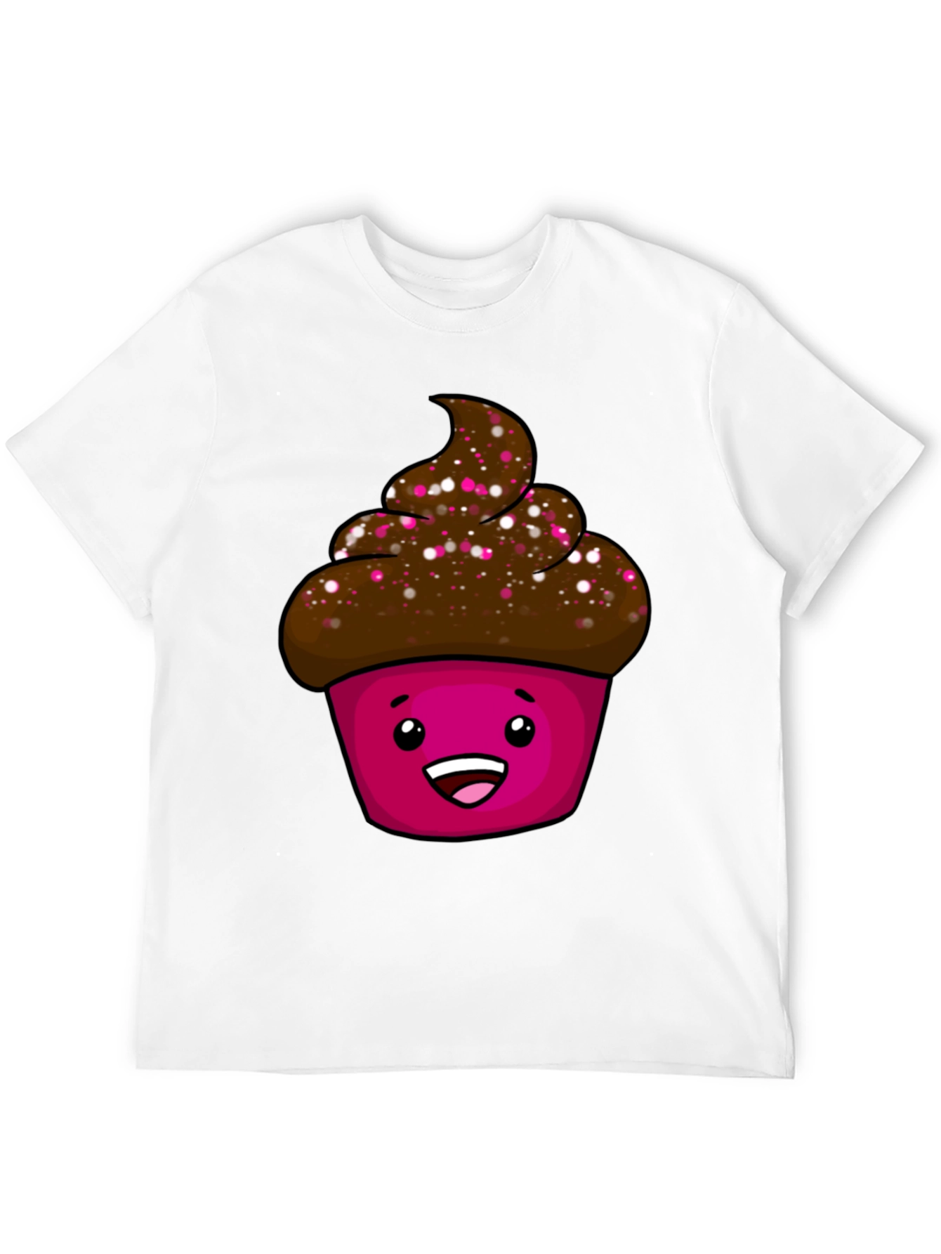 Cute Cupcake Graphic T-Shirt - Unisex Black Tee