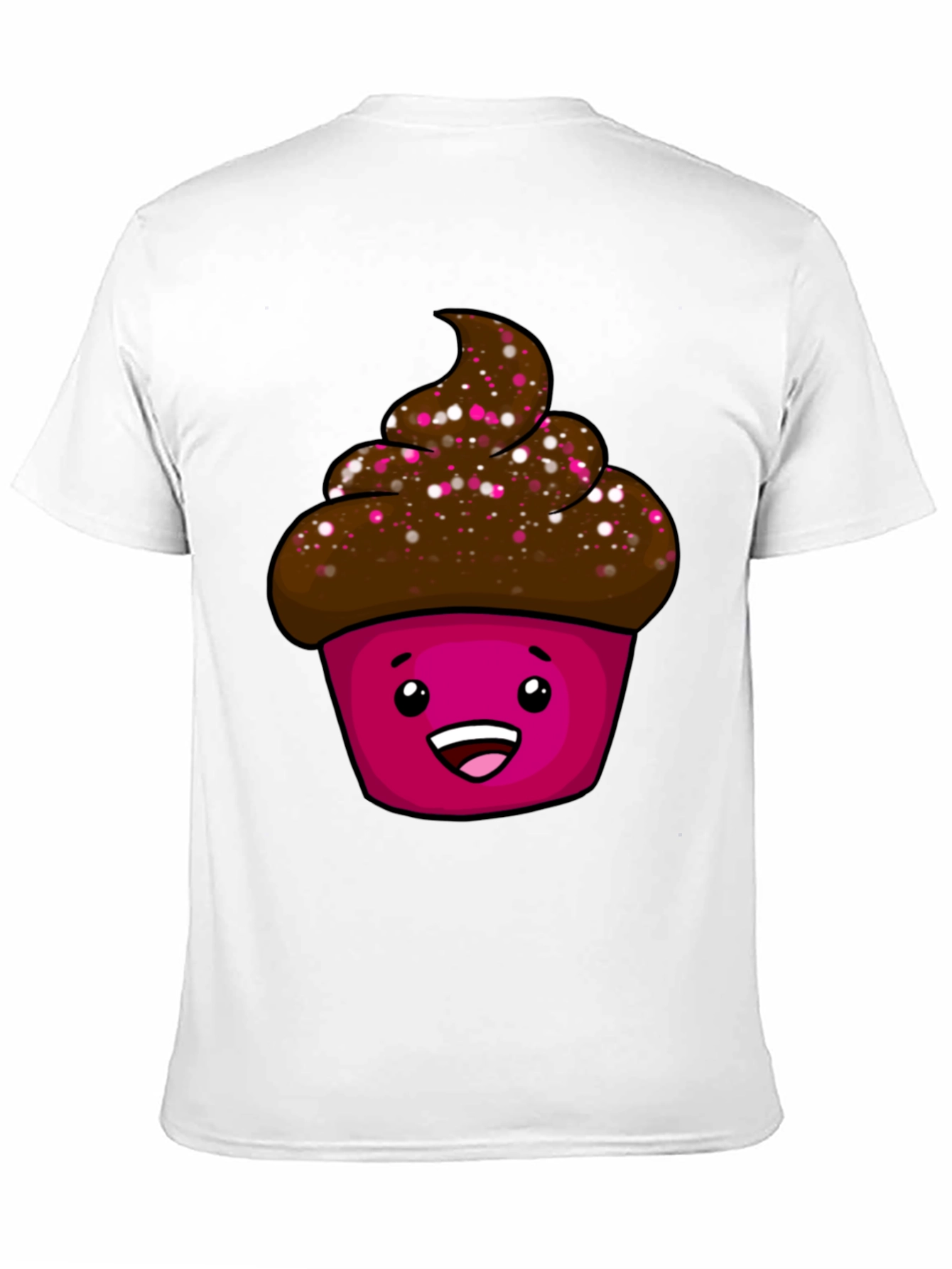Cute Cupcake Graphic T-Shirt - Unisex Black Tee