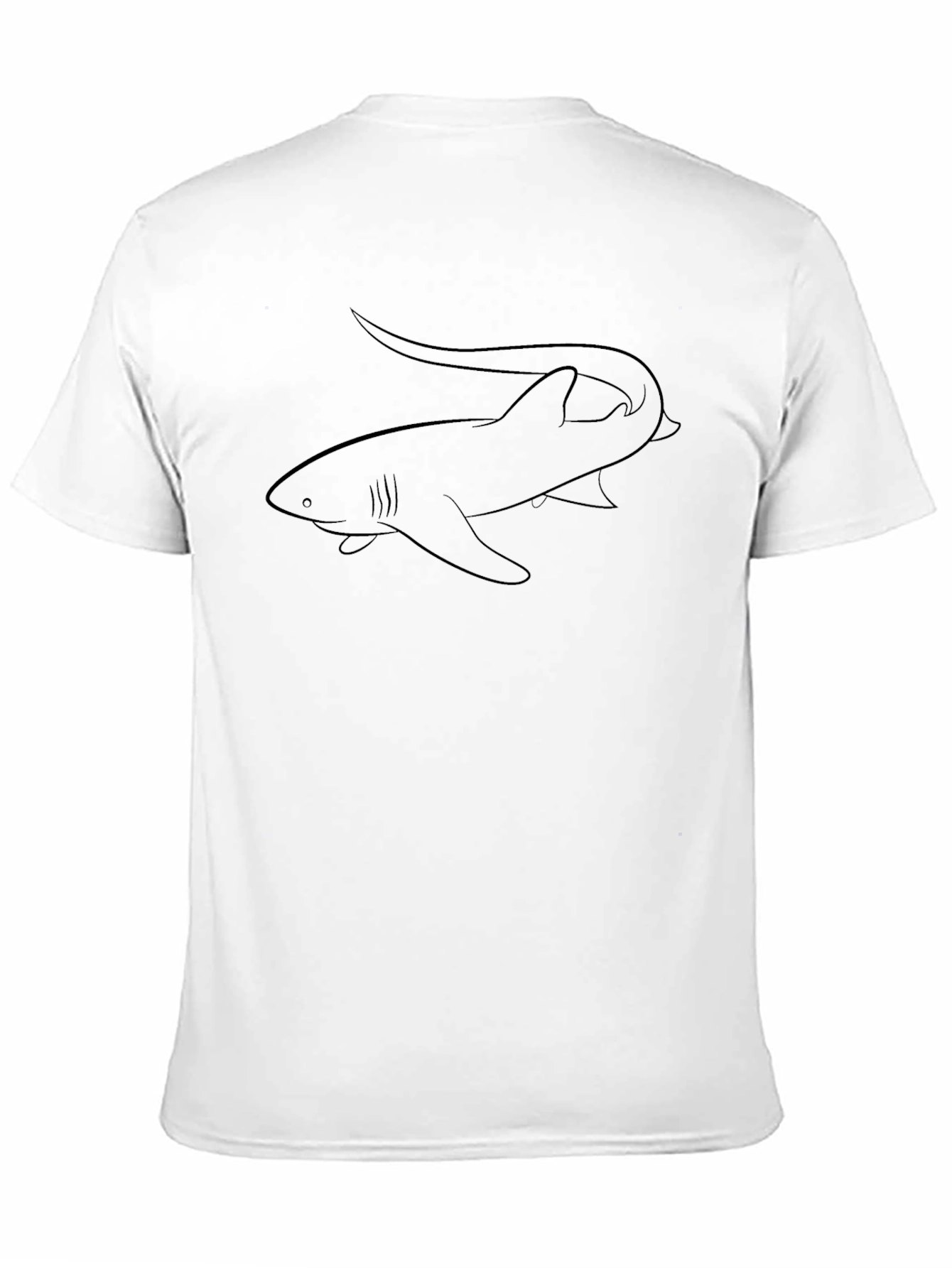 Shark Graphic Tee - Black Cotton T-Shirt
