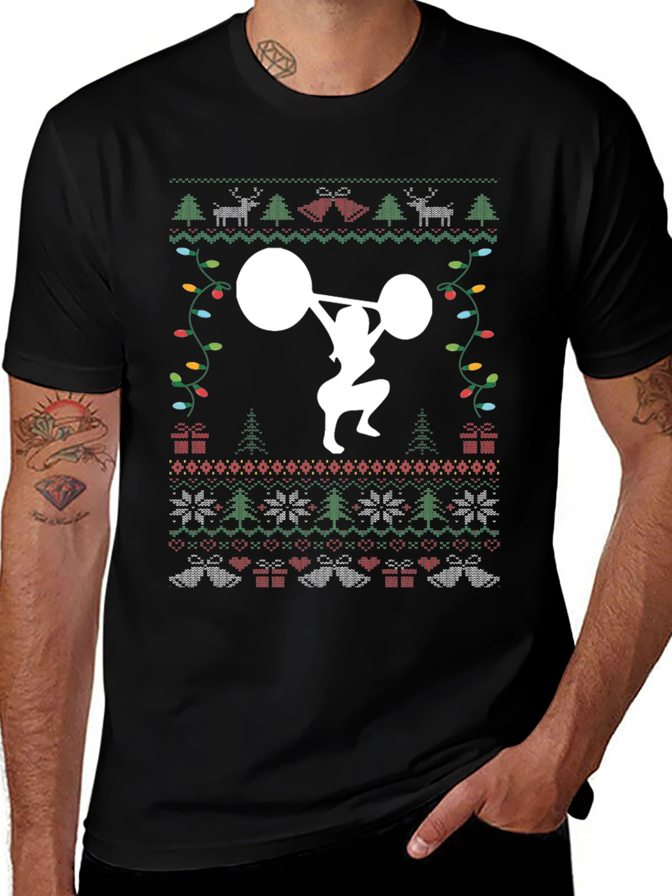 Christmas Weightlifting T-Shirt
