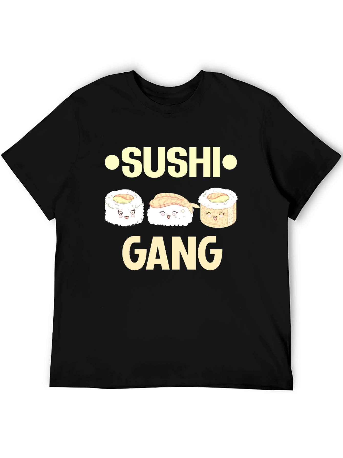 Sushi Gang Funny Cartoon Graphic T-Shirt