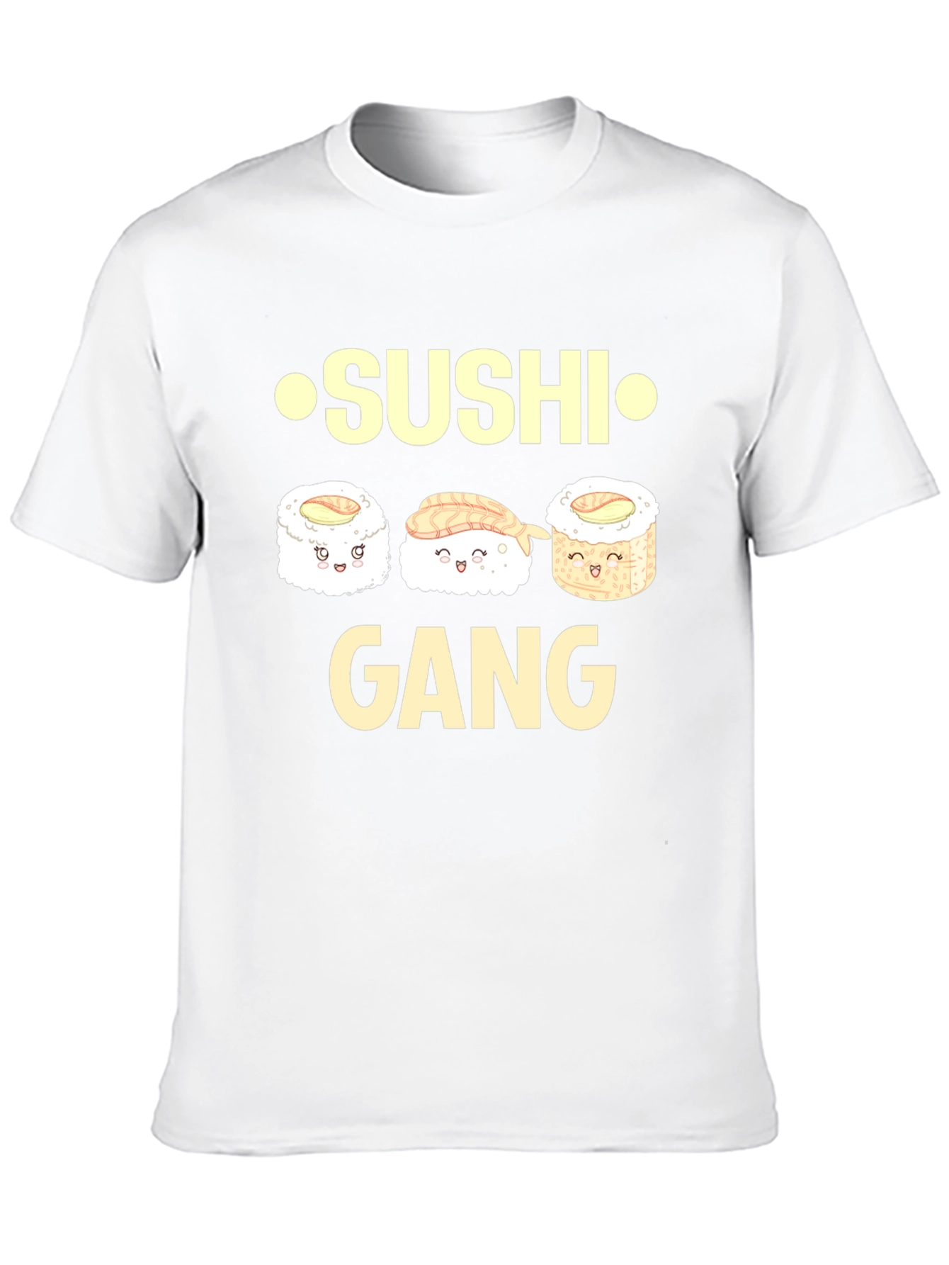 Sushi Gang Funny Cartoon Graphic T-Shirt