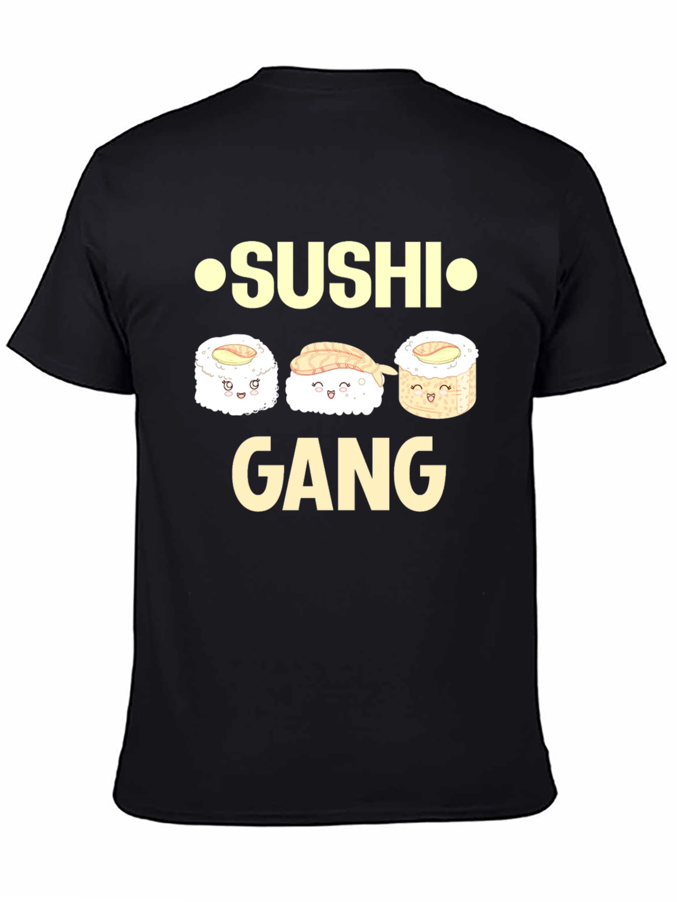 Sushi Gang Funny Cartoon Graphic T-Shirt
