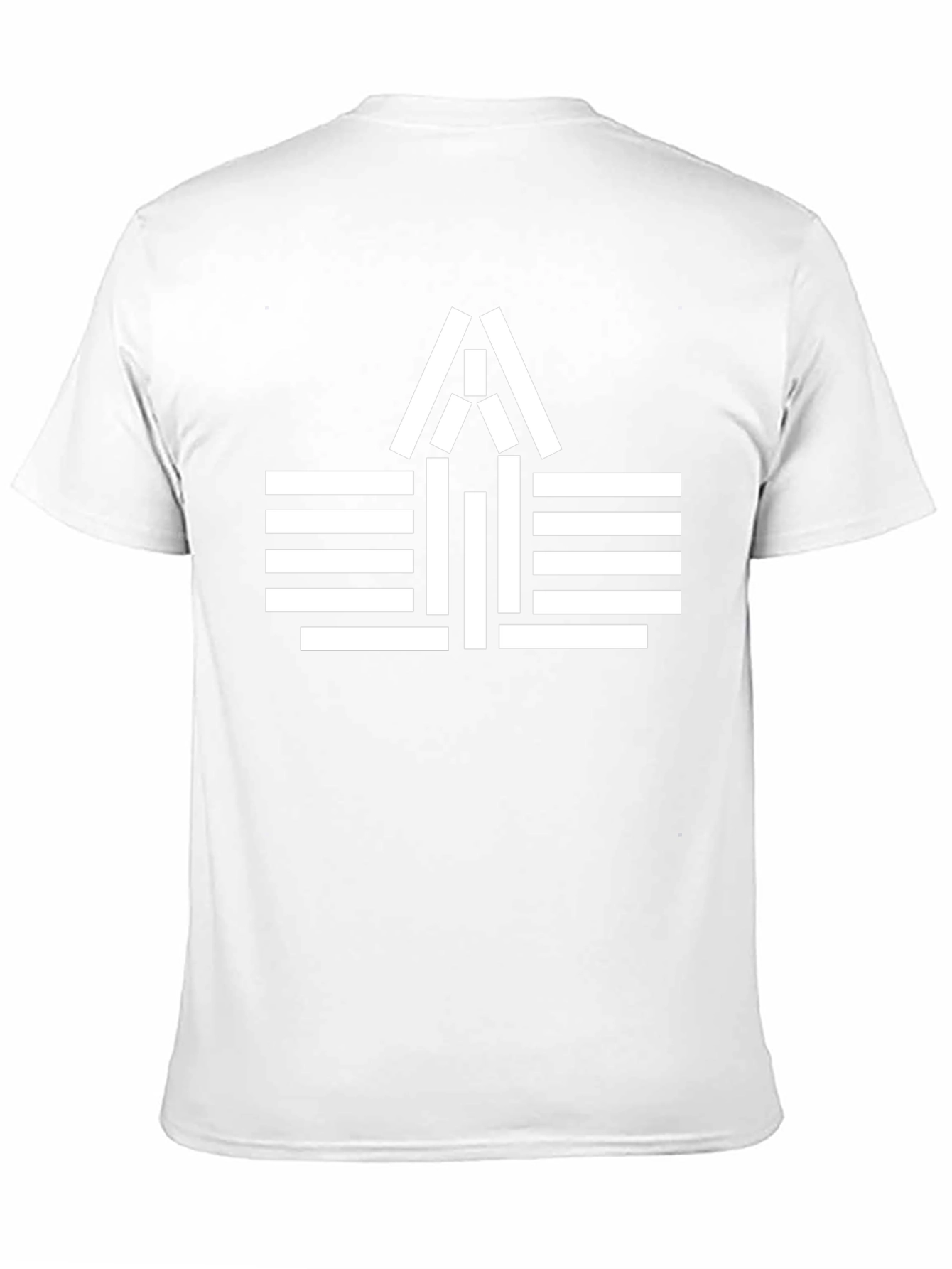 Modern Graphic Tee - Black with White Abstract Design