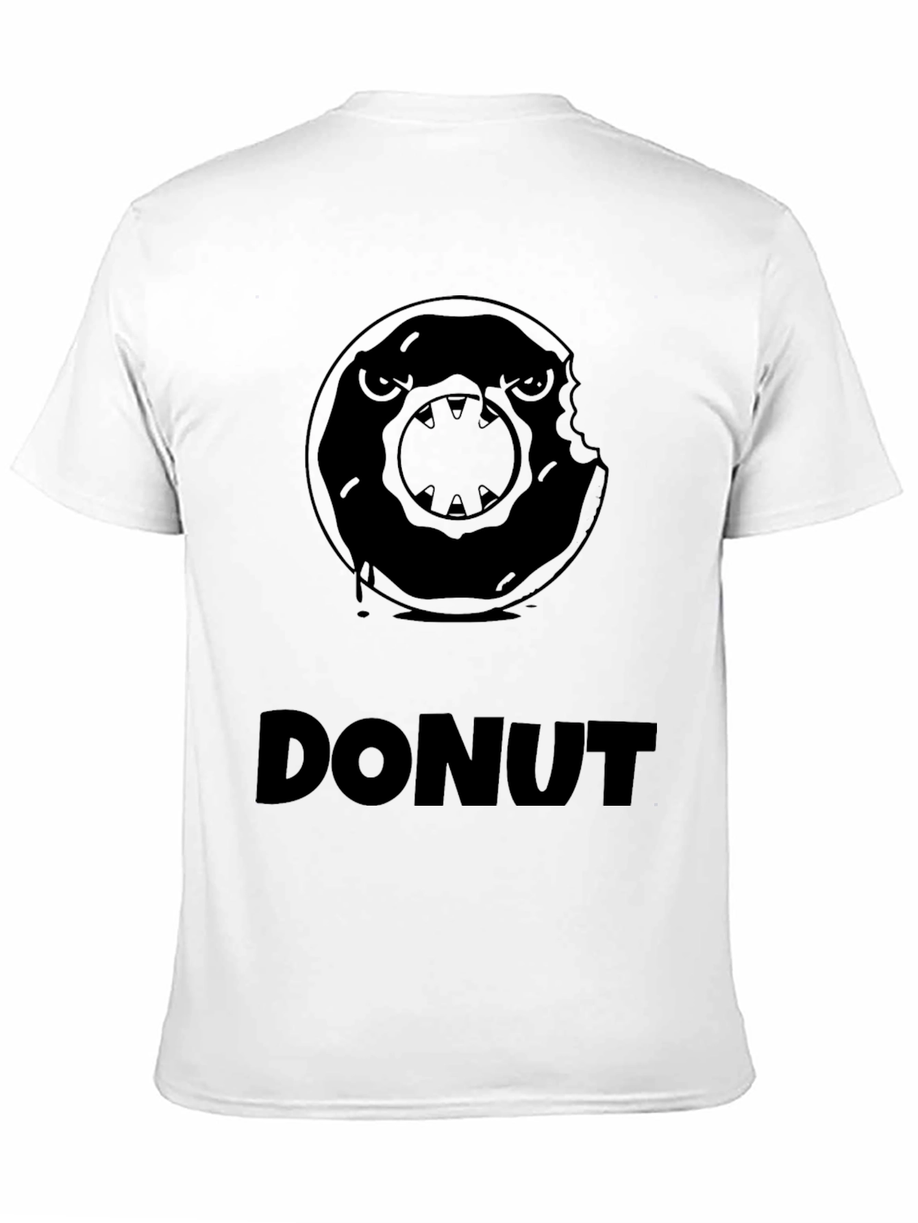 Mens Black Donut Graphic T-Shirt
