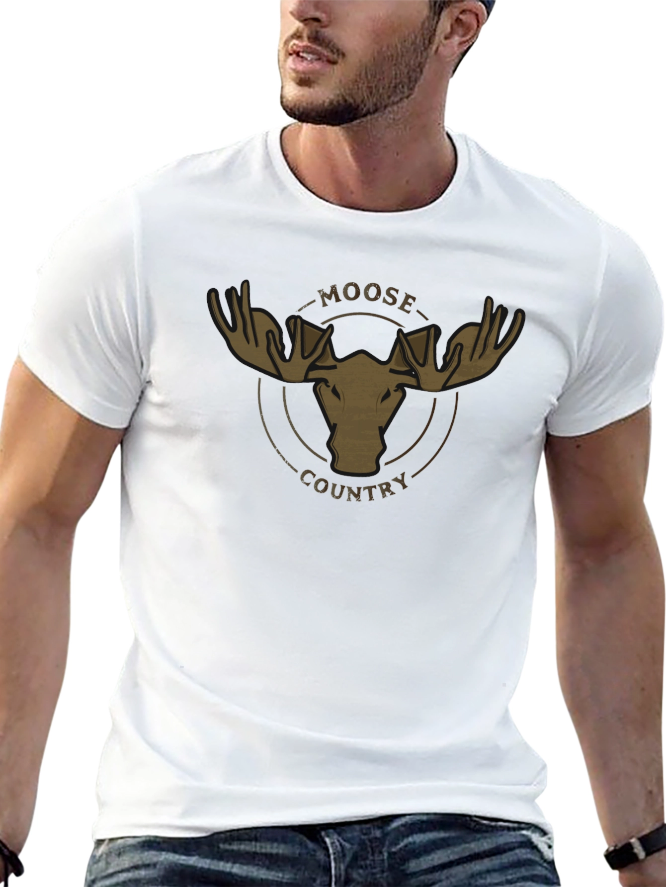 Moose Country Graphic T-Shirt - Soft Cotton Blend