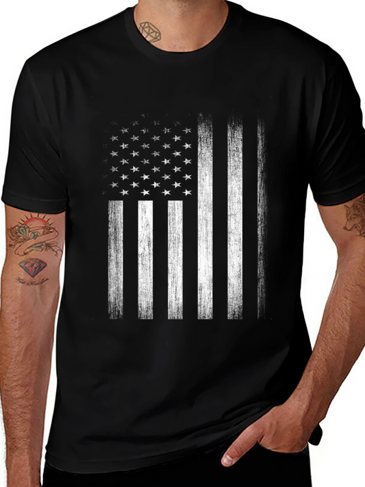 American Flag Distressed Graphic Tee