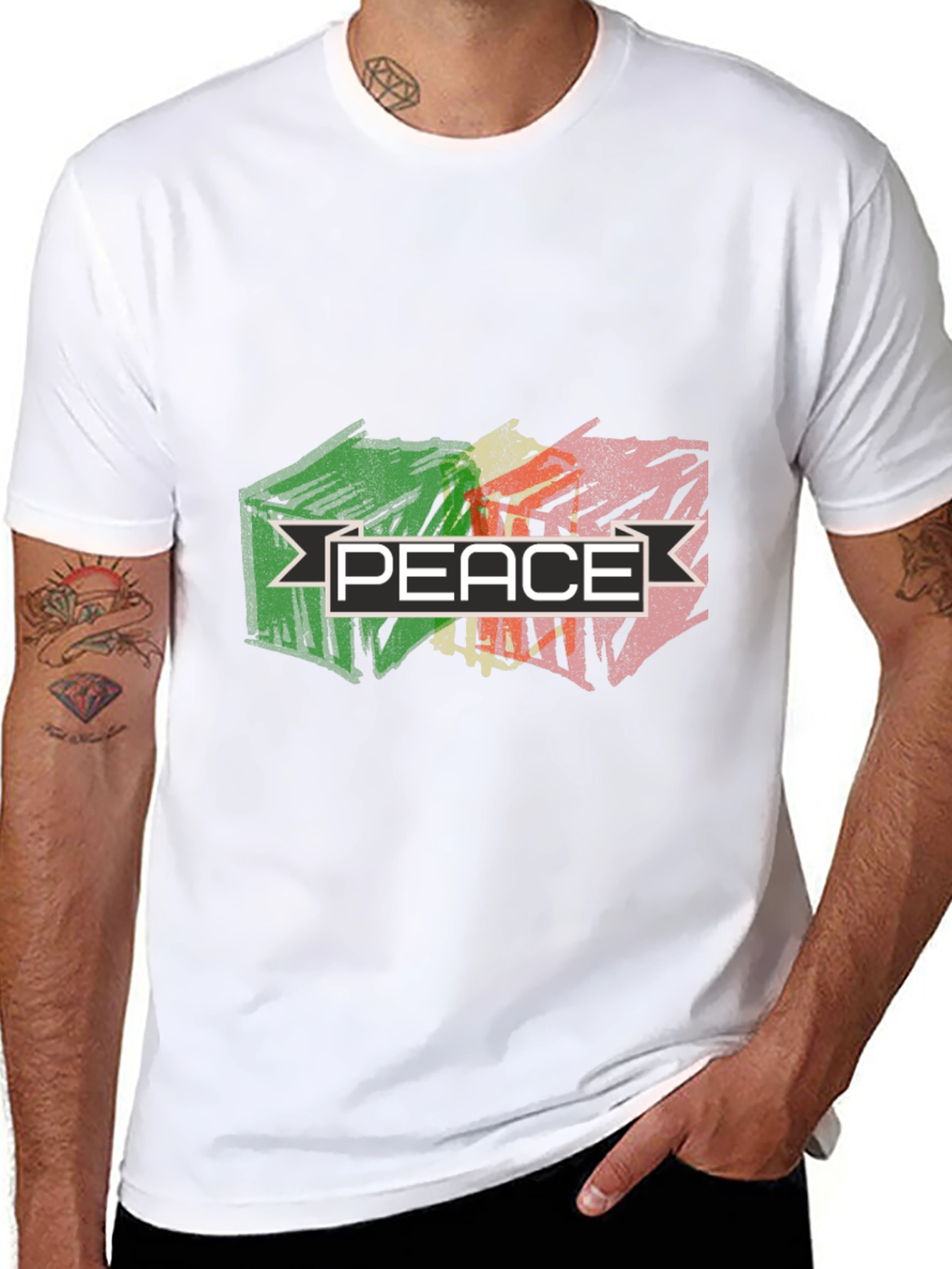 Peace Graphic T-Shirt - Black