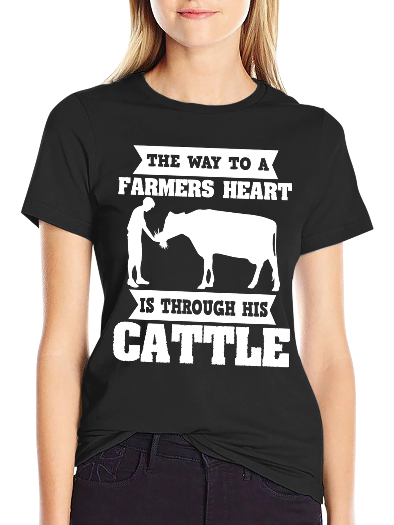Farmers Heart Cattle T-Shirt