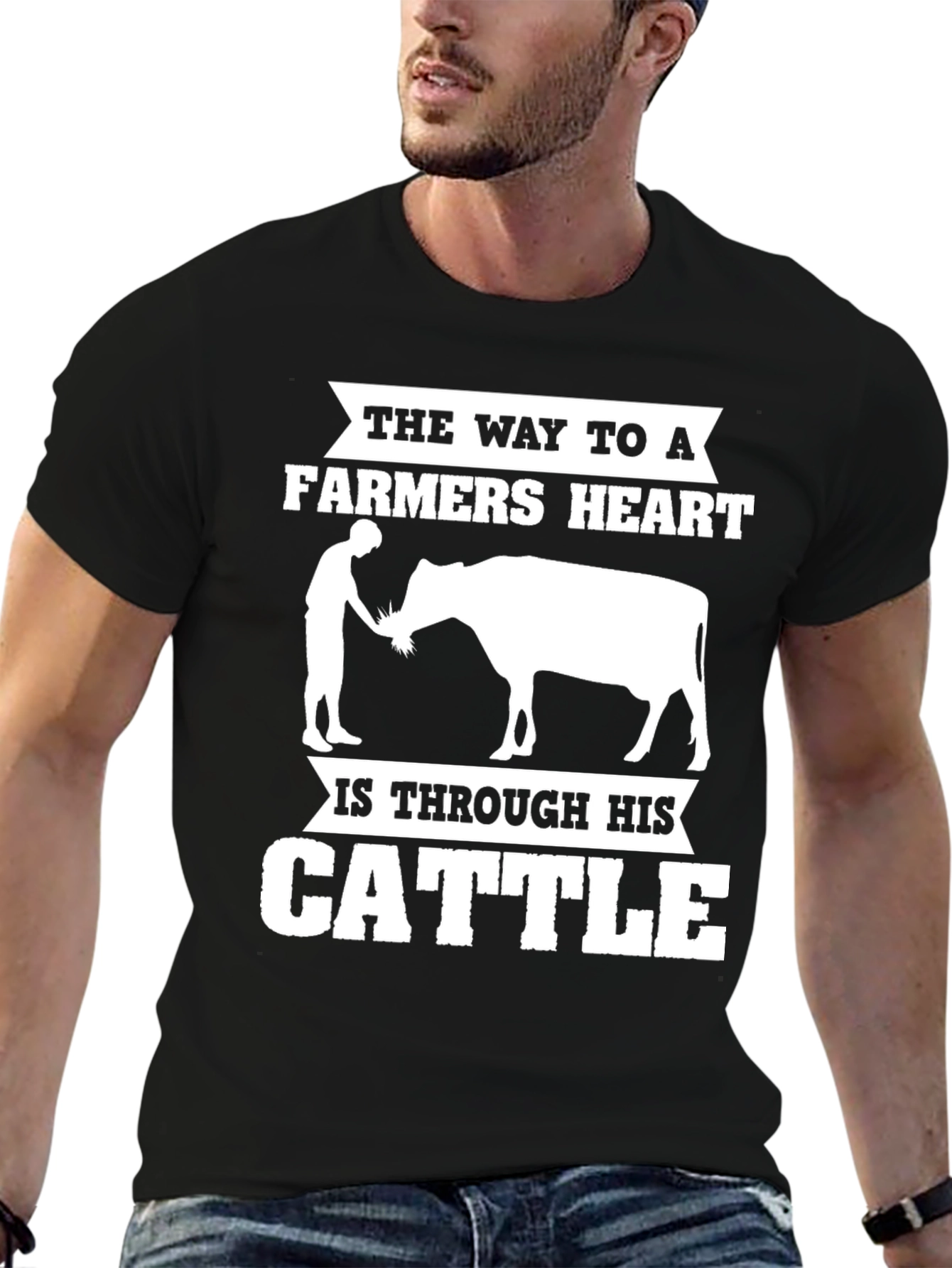 Farmers Heart Cattle T-Shirt