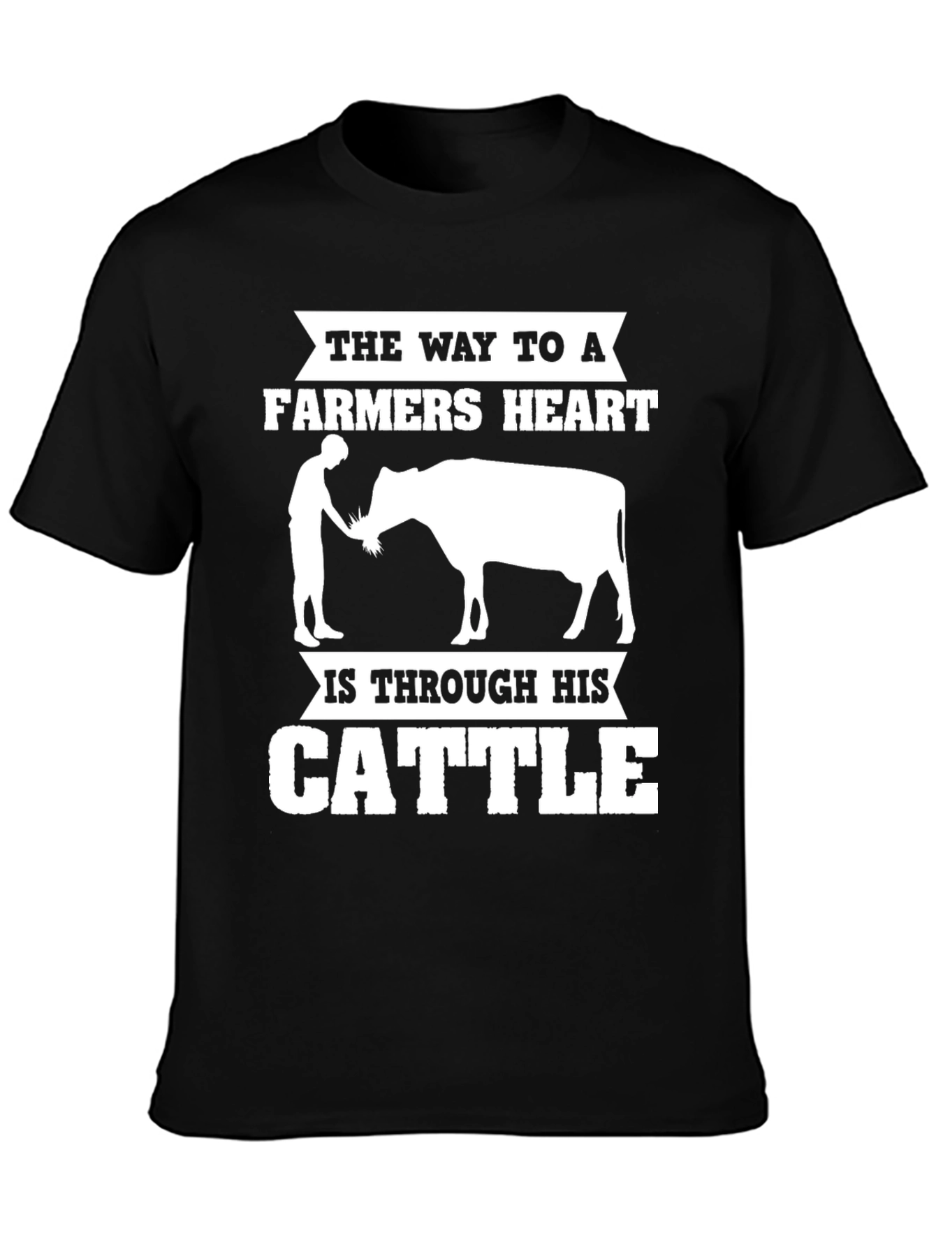Farmers Heart Cattle T-Shirt