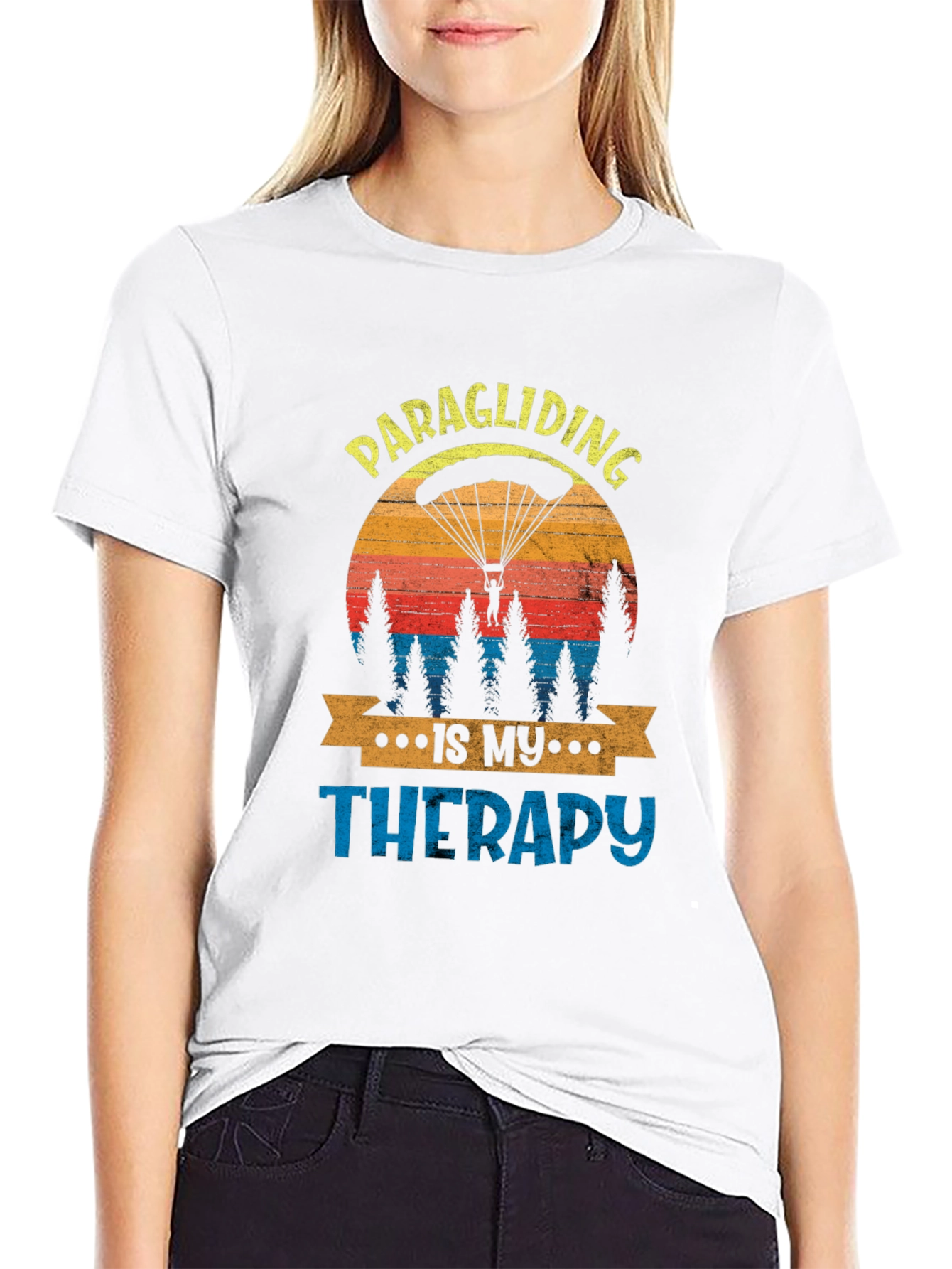 Paragliding Is My Therapy Graphic Tee