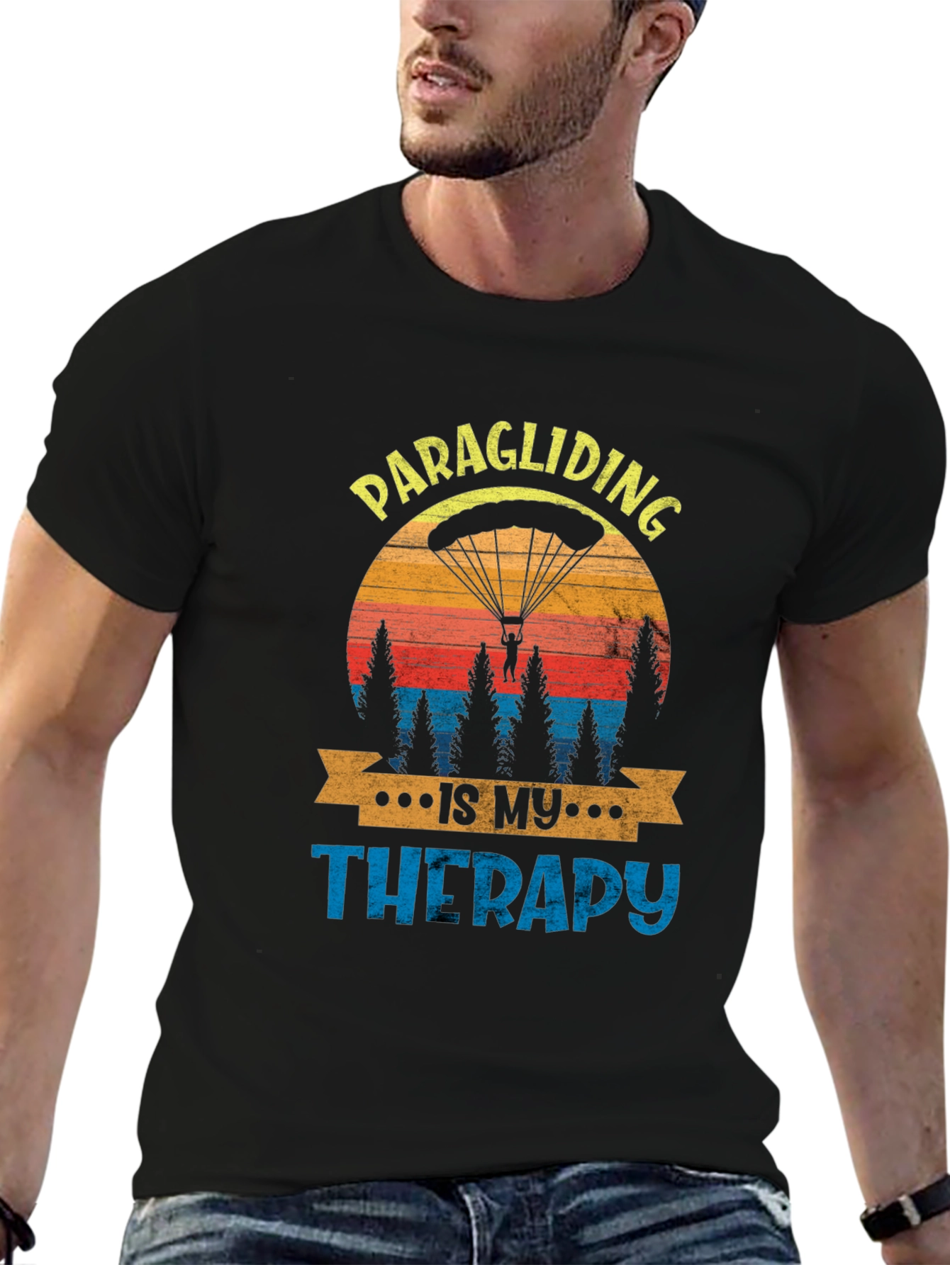 Paragliding Is My Therapy Graphic Tee