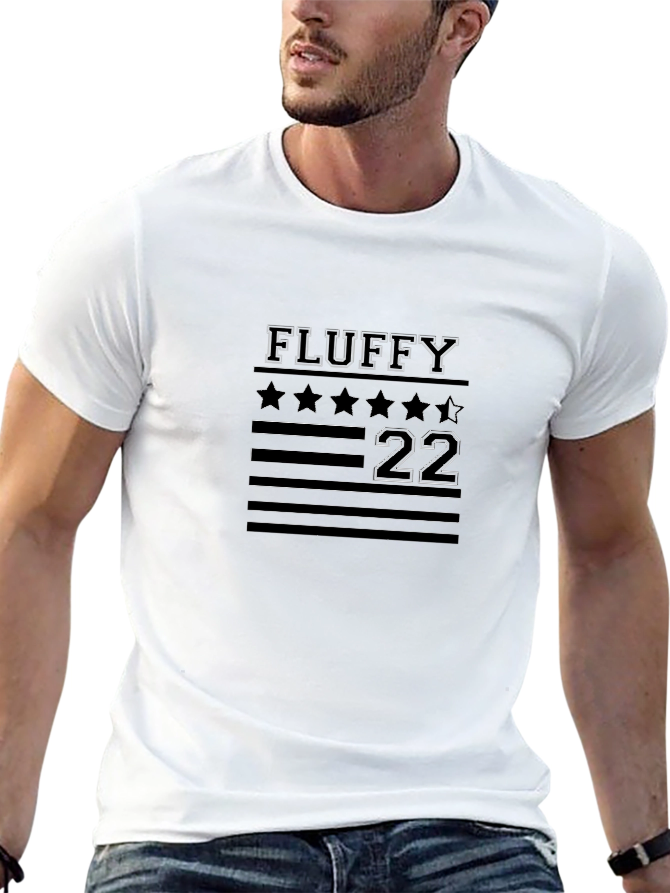 Fluffy 22 Graphic Tee - Black Cotton Blend