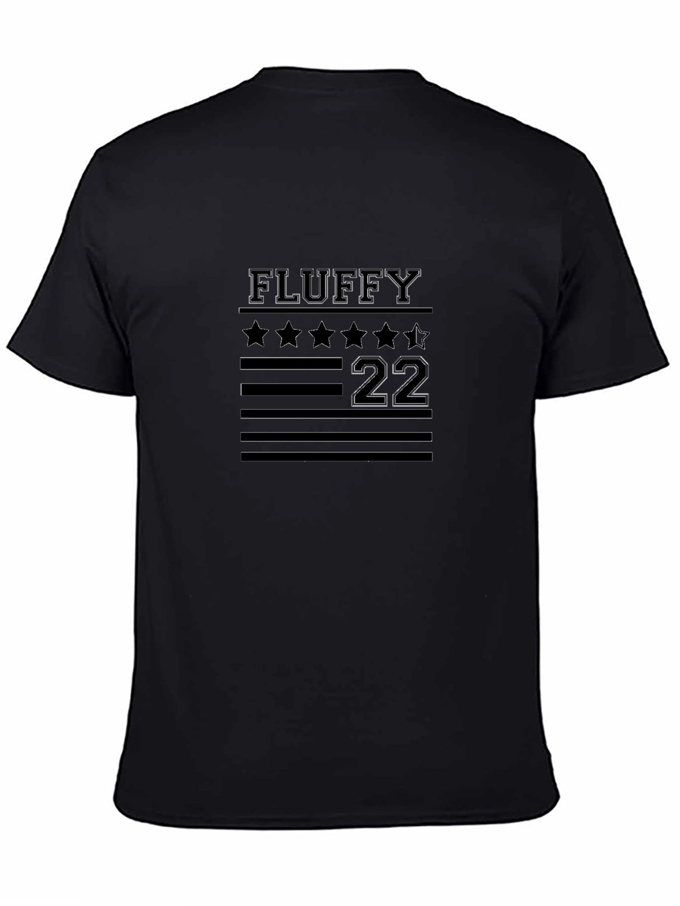 Fluffy 22 Graphic Tee - Black Cotton Blend