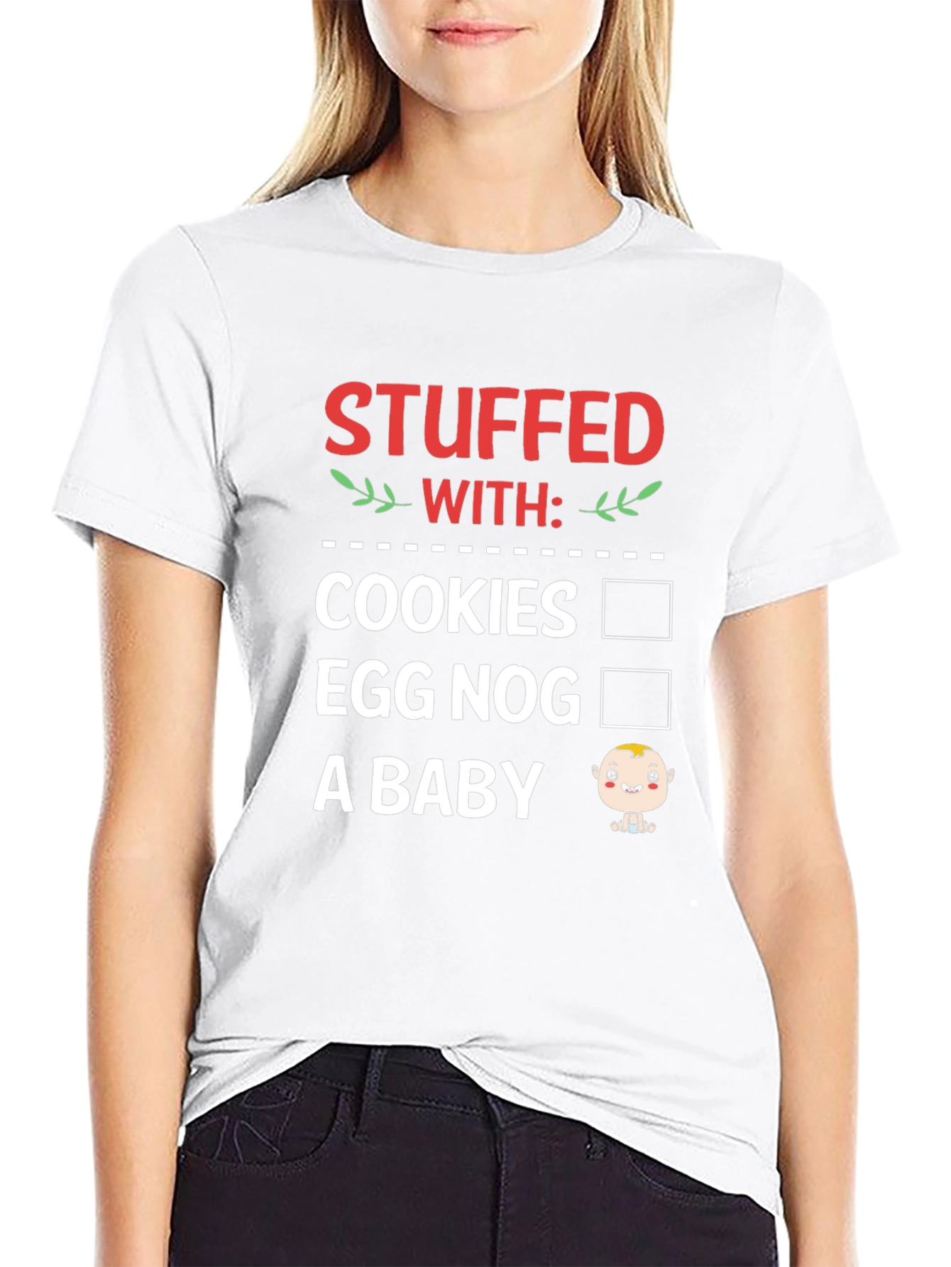 Stuffed With: Funny Christmas Holiday T-Shirt