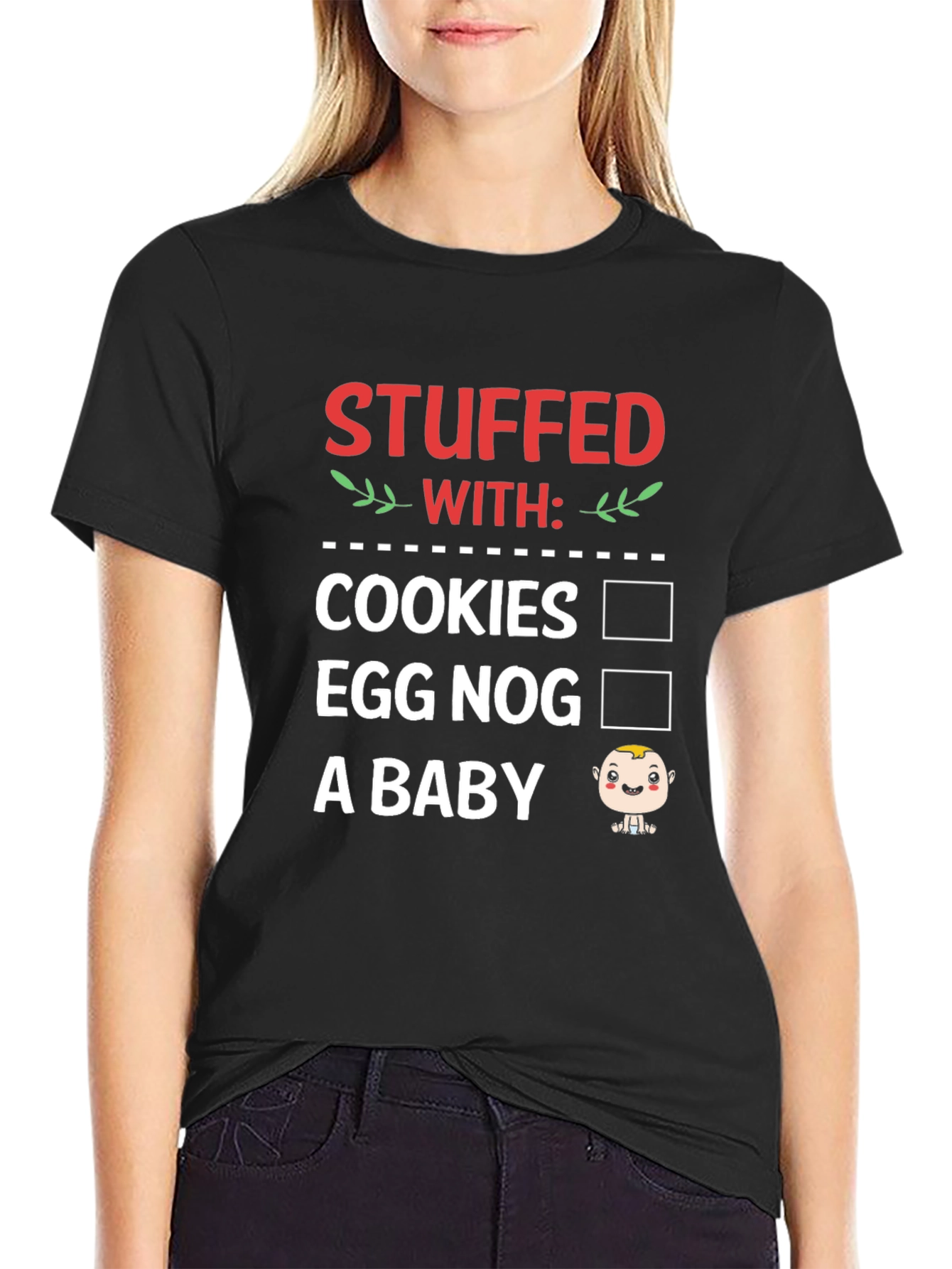 Stuffed With: Funny Christmas Holiday T-Shirt