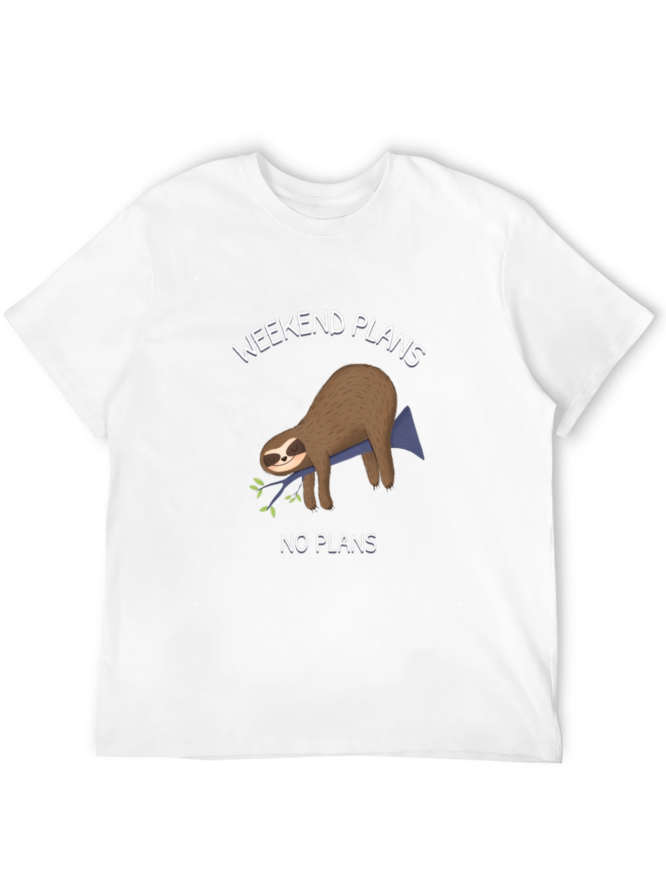 Weekend Sloth T-Shirt - No Plans Graphic Tee