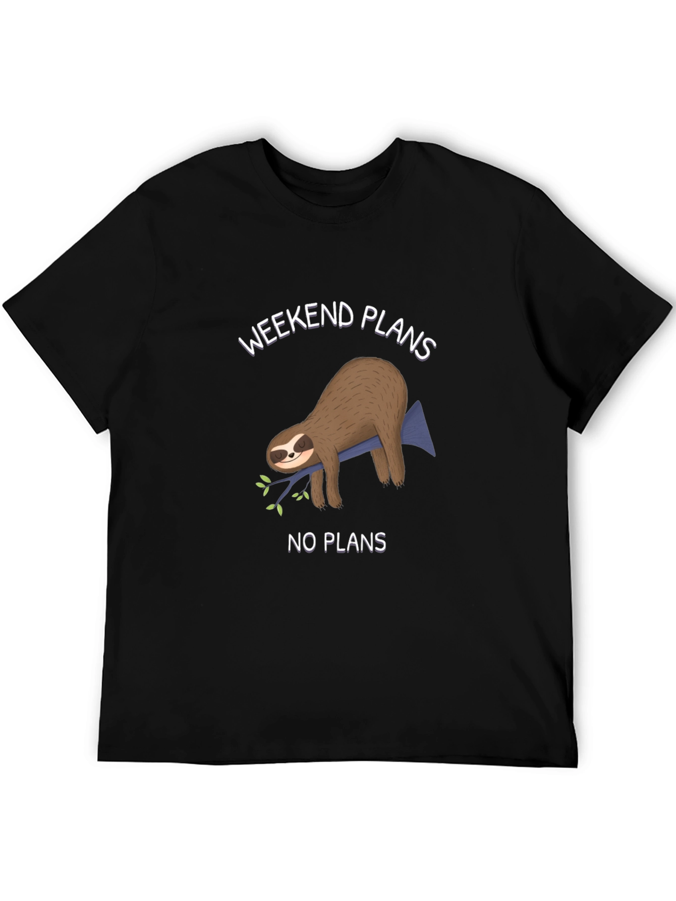 Weekend Sloth T-Shirt - No Plans Graphic Tee
