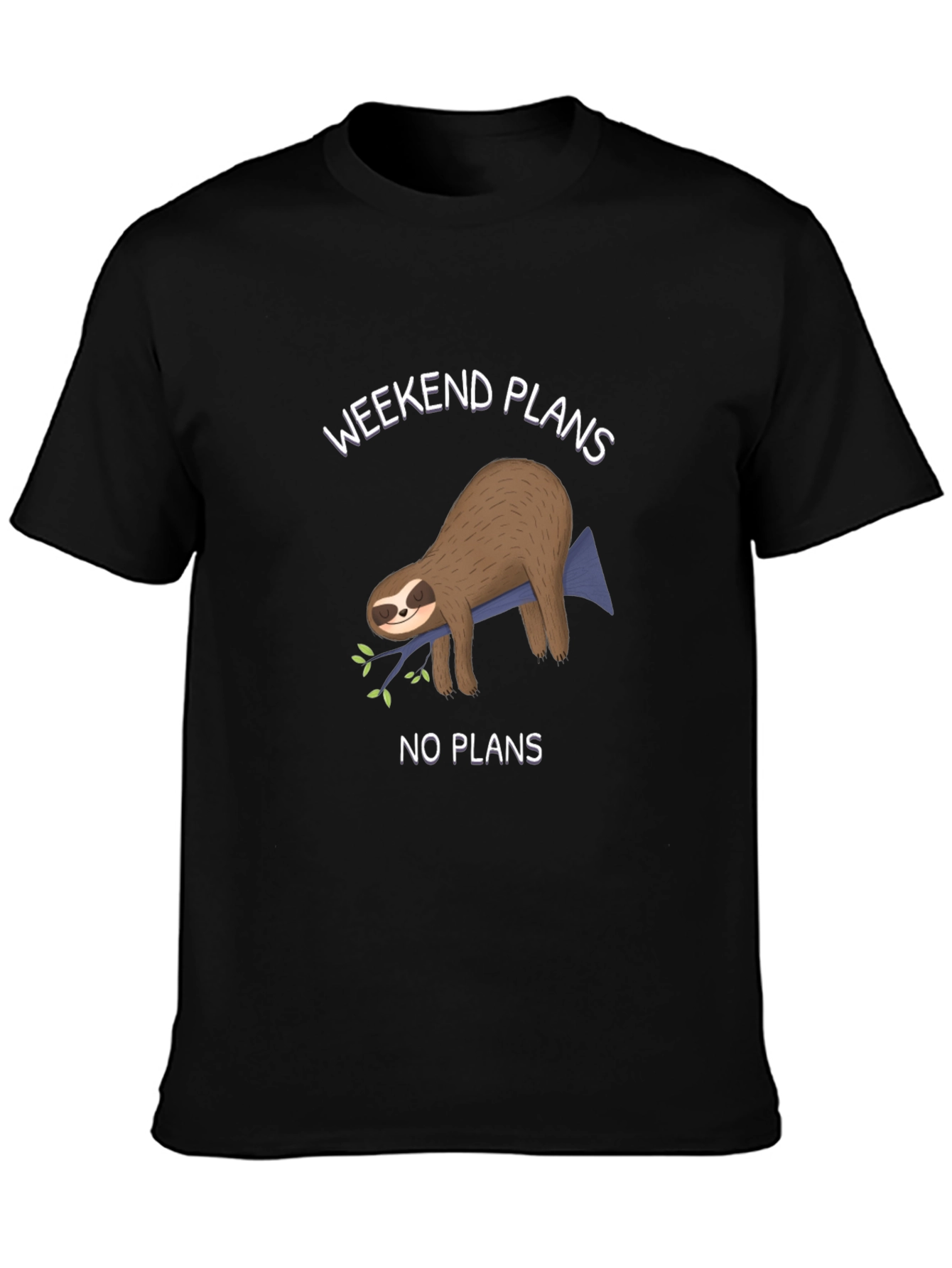 Weekend Sloth T-Shirt - No Plans Graphic Tee