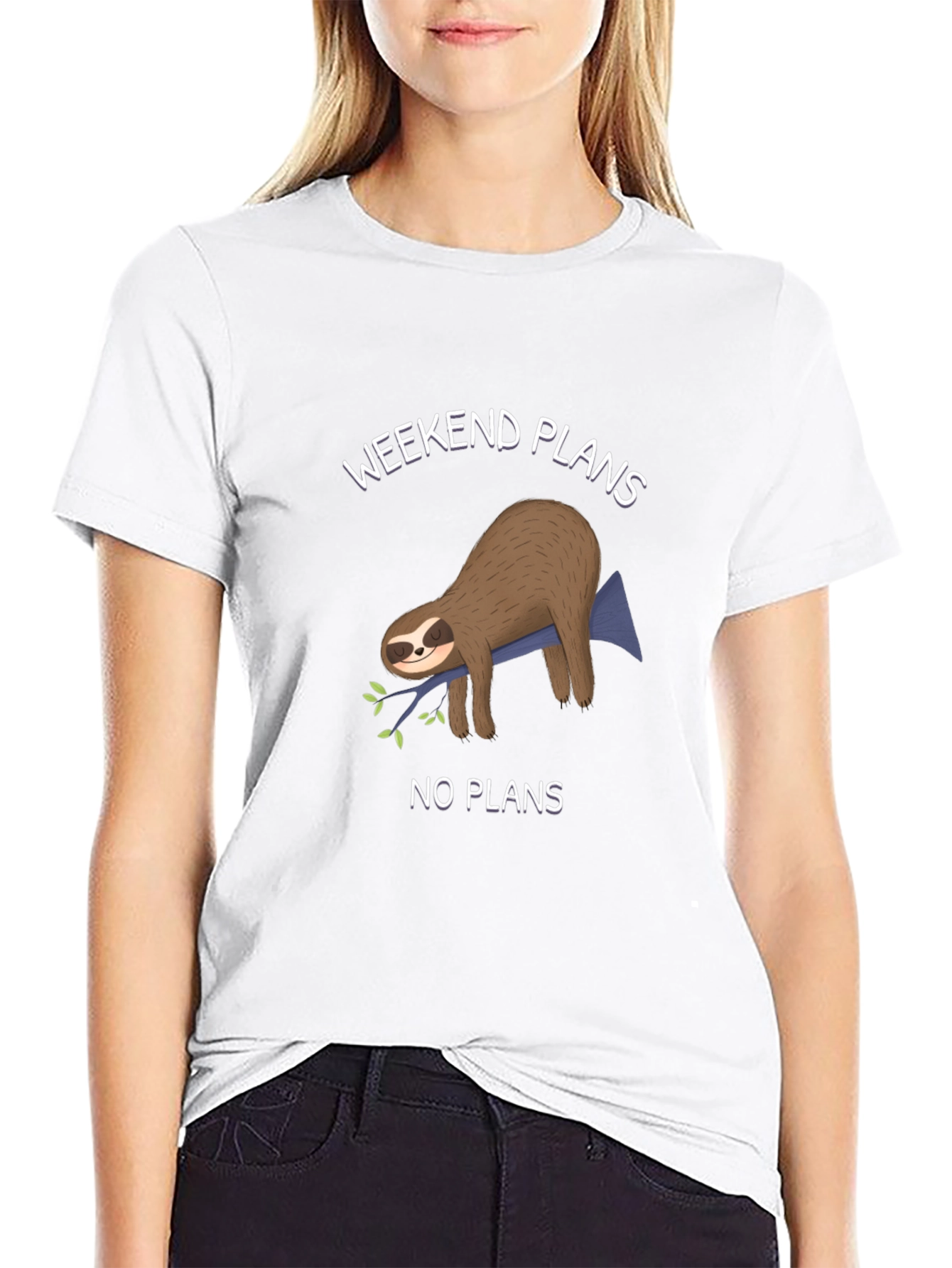 Weekend Sloth T-Shirt - No Plans Graphic Tee