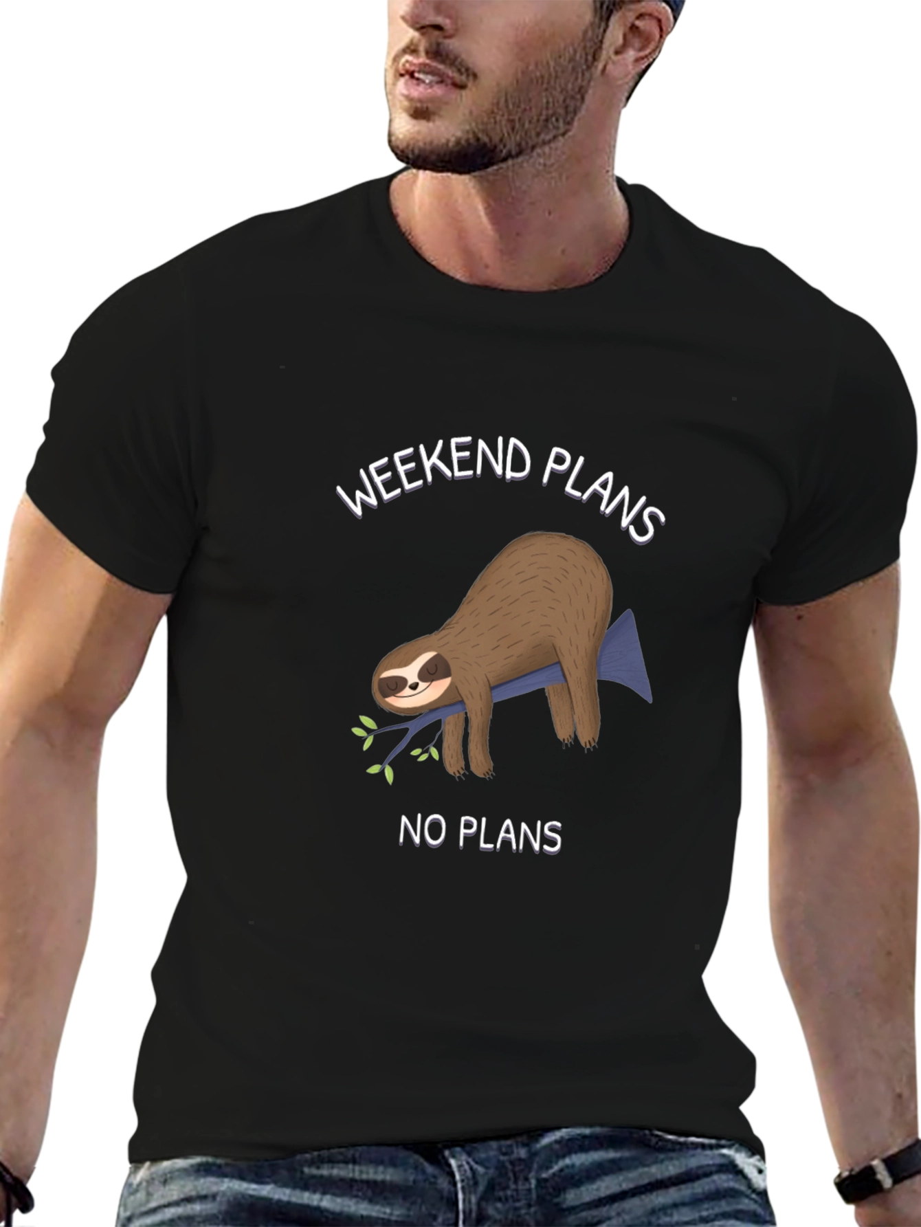 Weekend Sloth T-Shirt - No Plans Graphic Tee