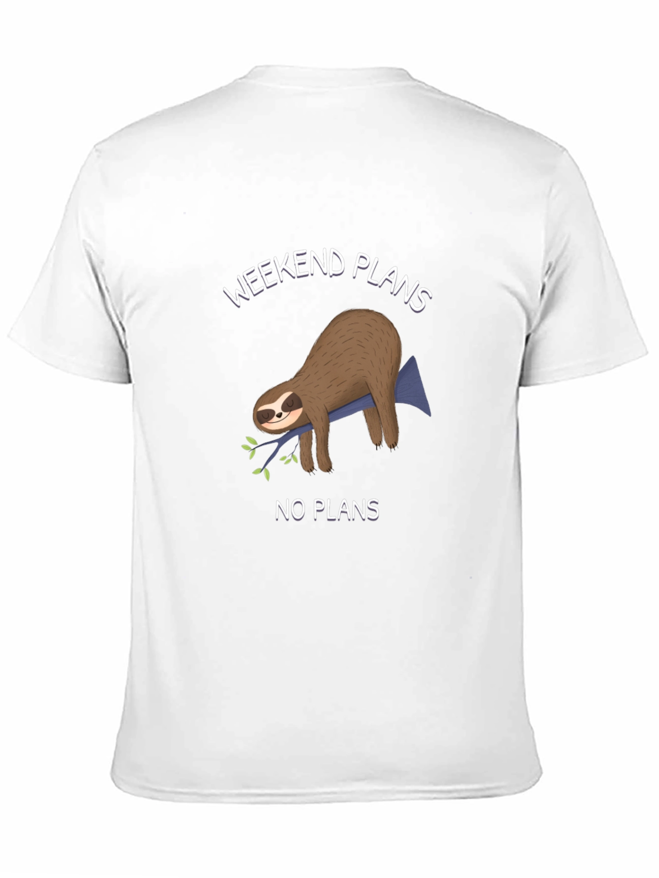 Weekend Sloth T-Shirt - No Plans Graphic Tee