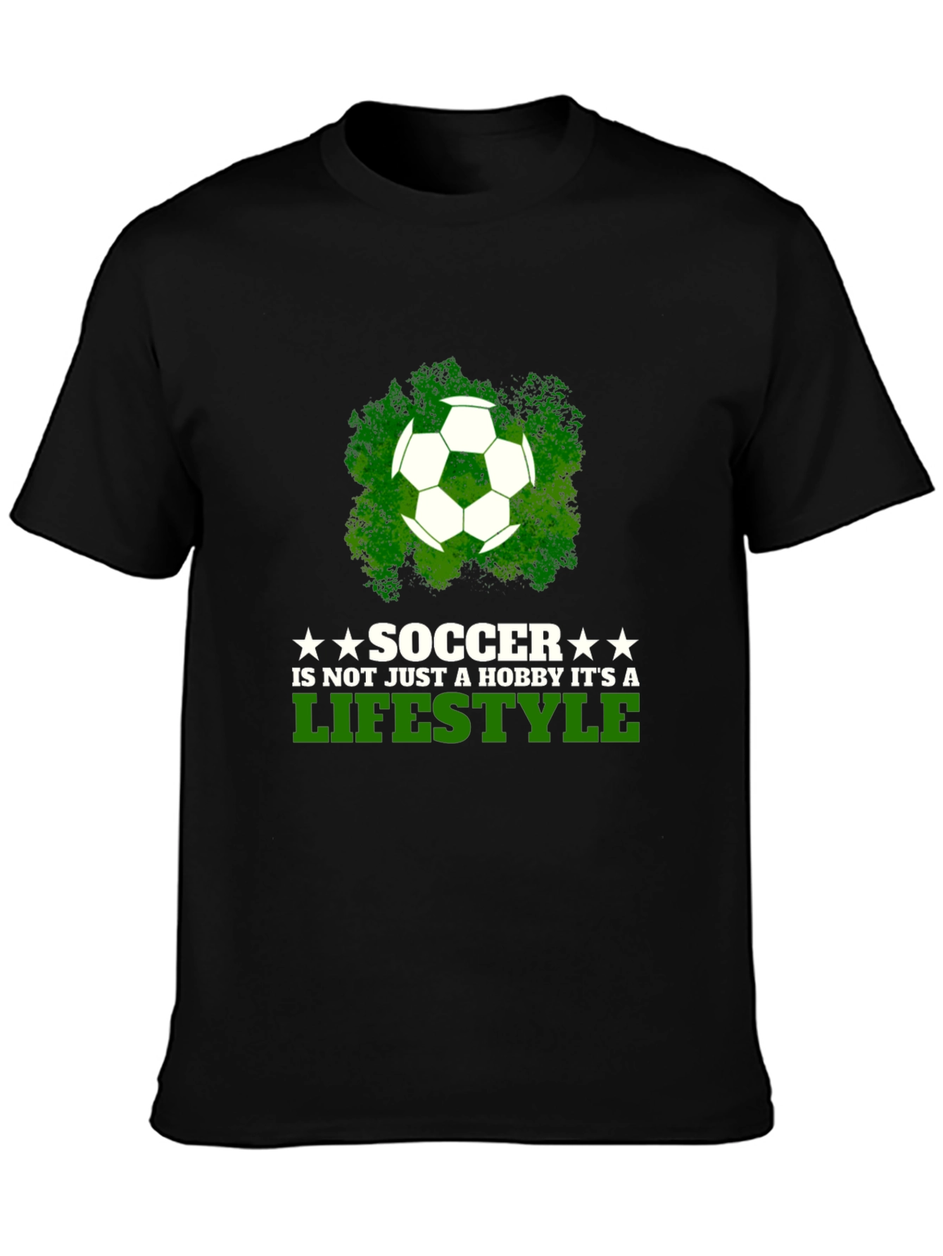 Soccer Lifestyle T-Shirt - Black Graphic Tee