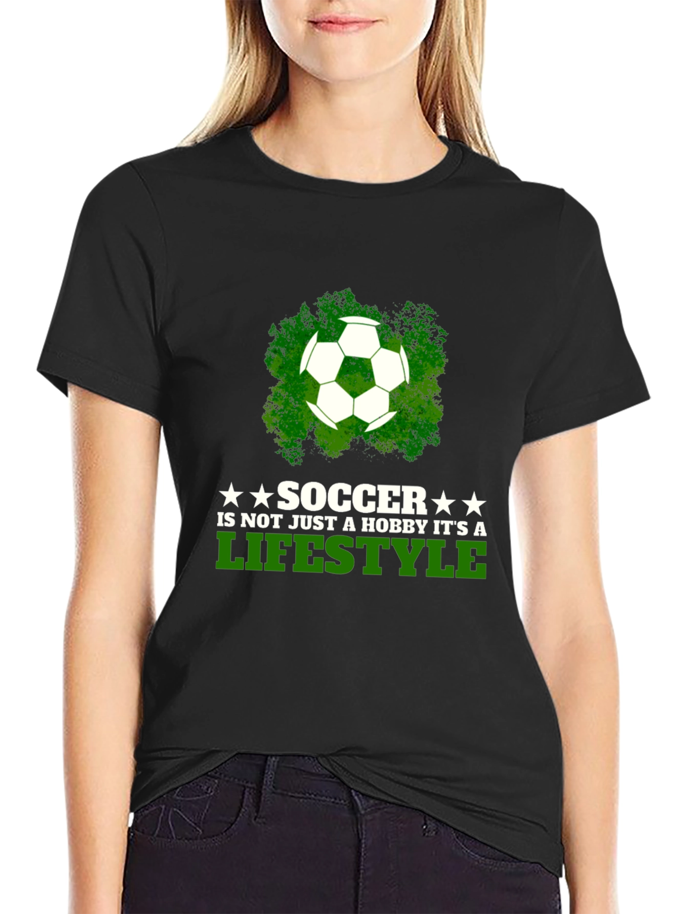 Soccer Lifestyle T-Shirt - Black Graphic Tee