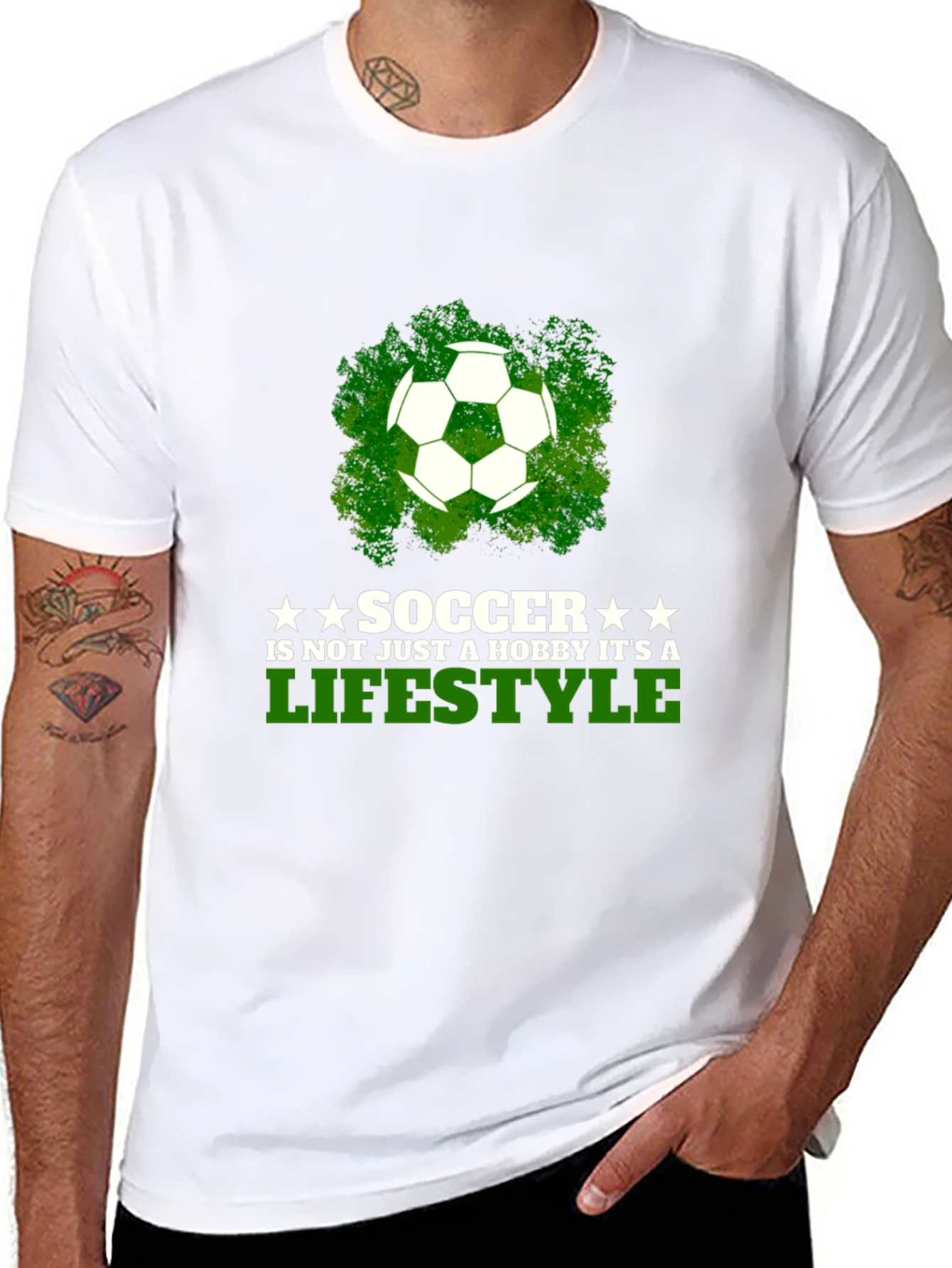 Soccer Lifestyle T-Shirt - Black Graphic Tee