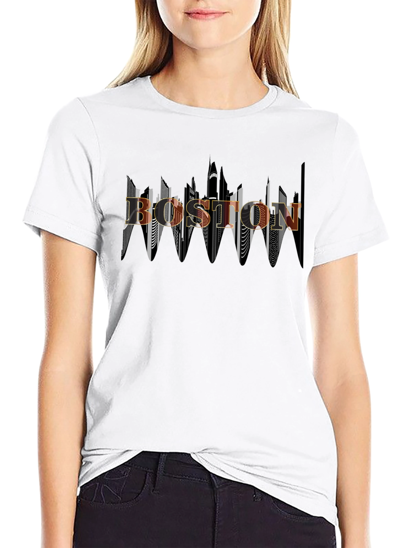Boston Skyline Graphic T-Shirt