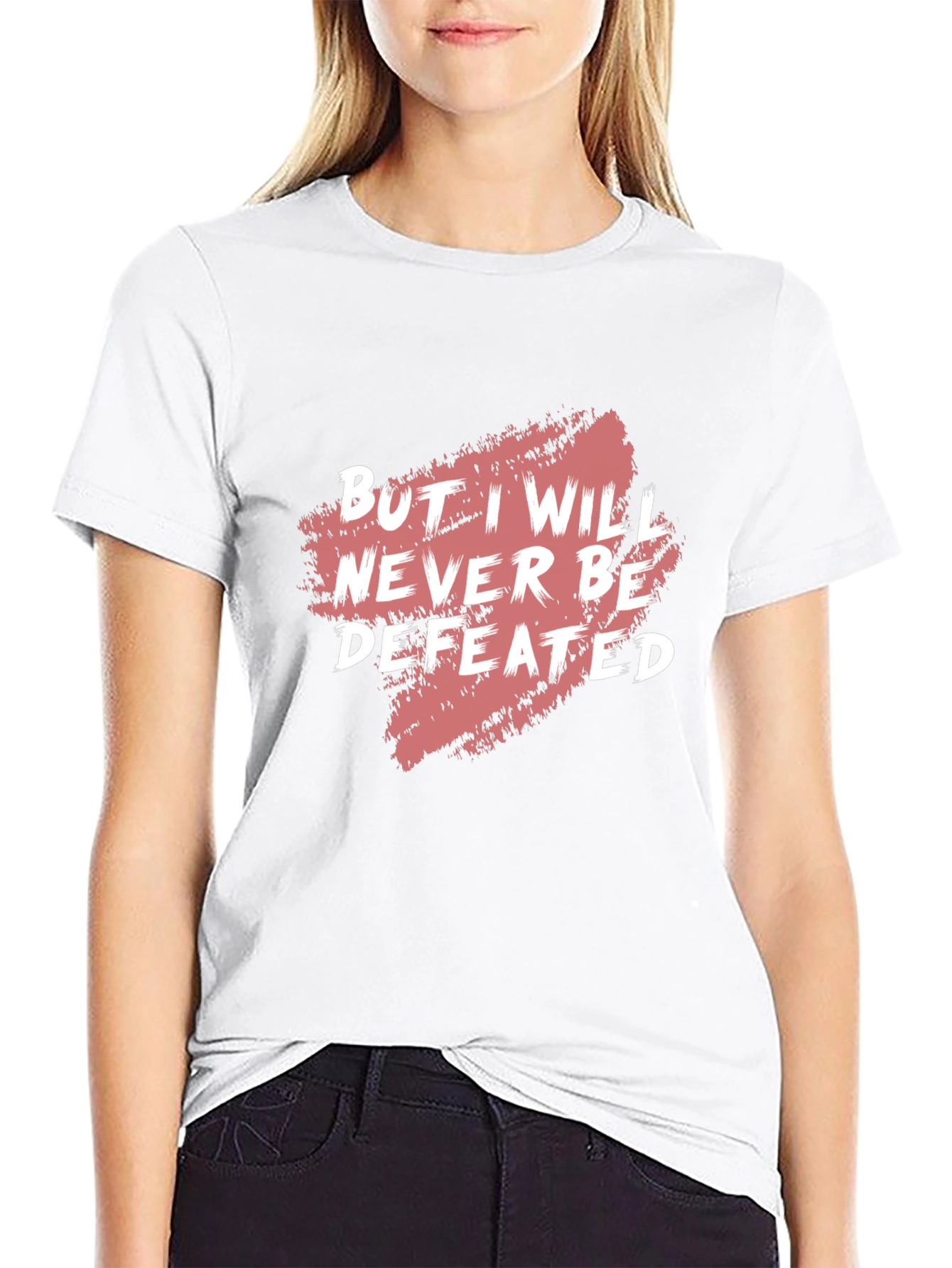 Motivational Graphic Tee - Never Be Defeated