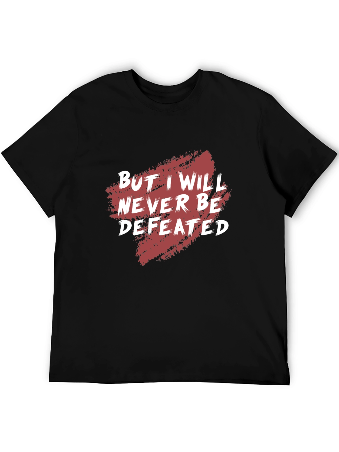 Motivational Graphic Tee - Never Be Defeated